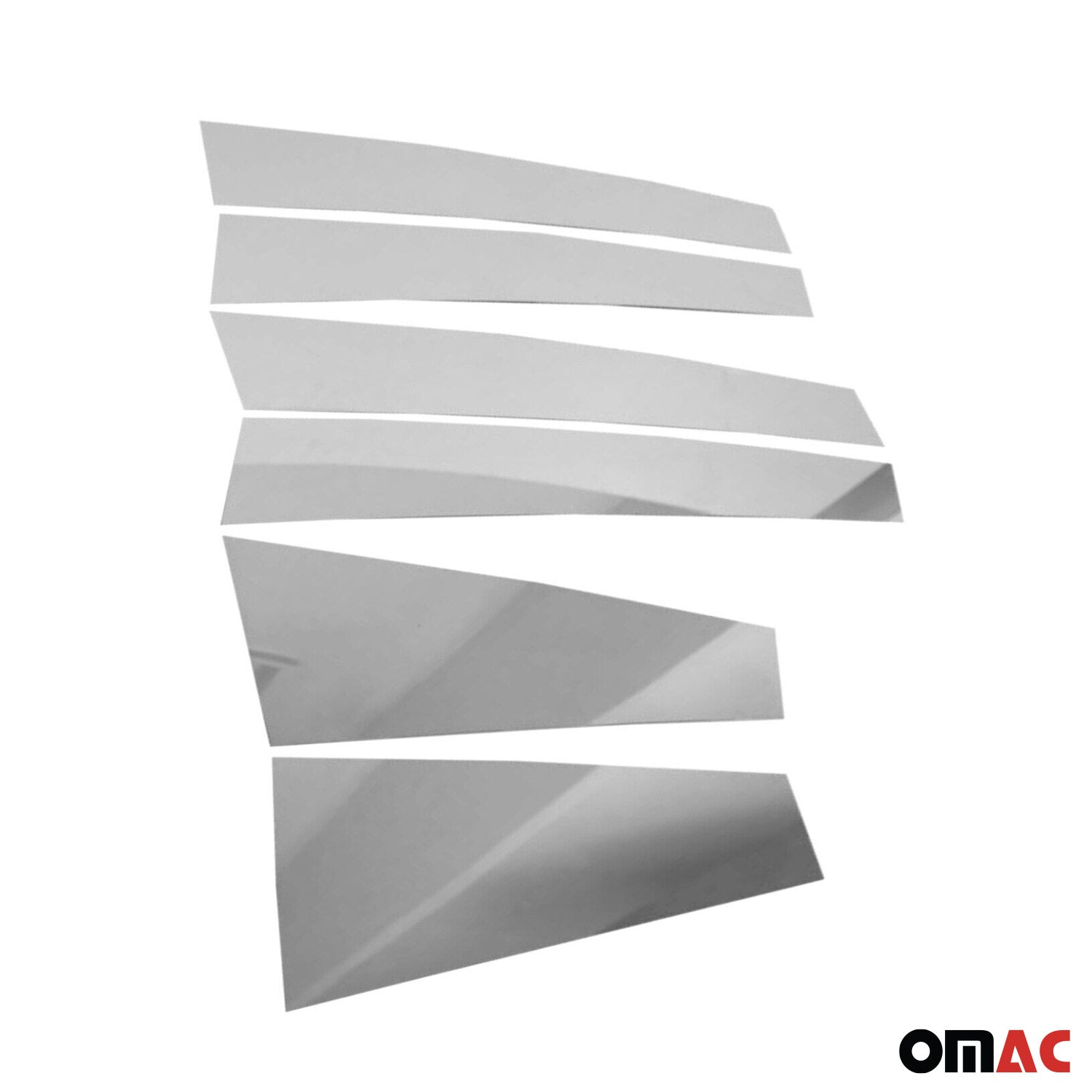 2017-2025 Jeep Compass Window B Pillar Posts Door Trim Cover Stainless Steel Silver 6x