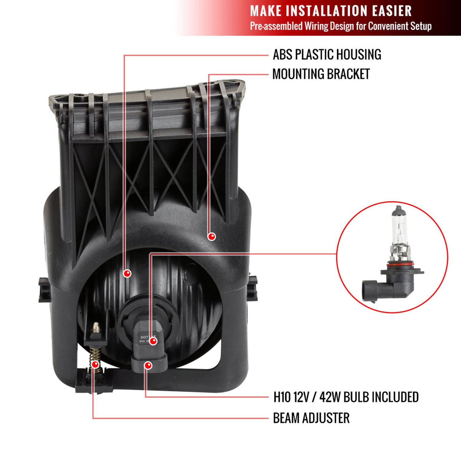 2003-2006 GMC Sierra / 2007 Sierra Classic H10 Fog Lights Kit Chrome/Clear