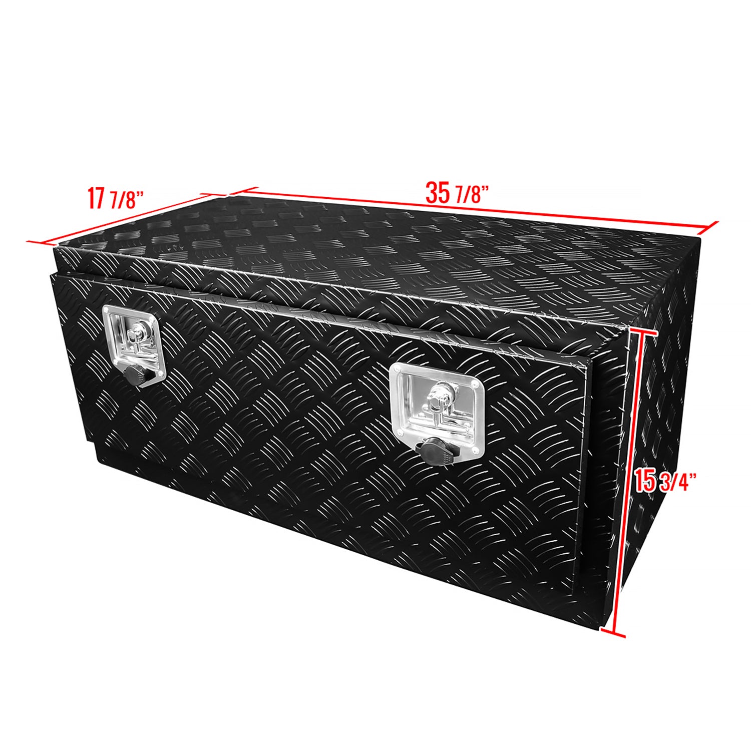 36" Heavy Duty Black Underbody Truck Tool Box w/ T-Handle Latches Locks & Keys
