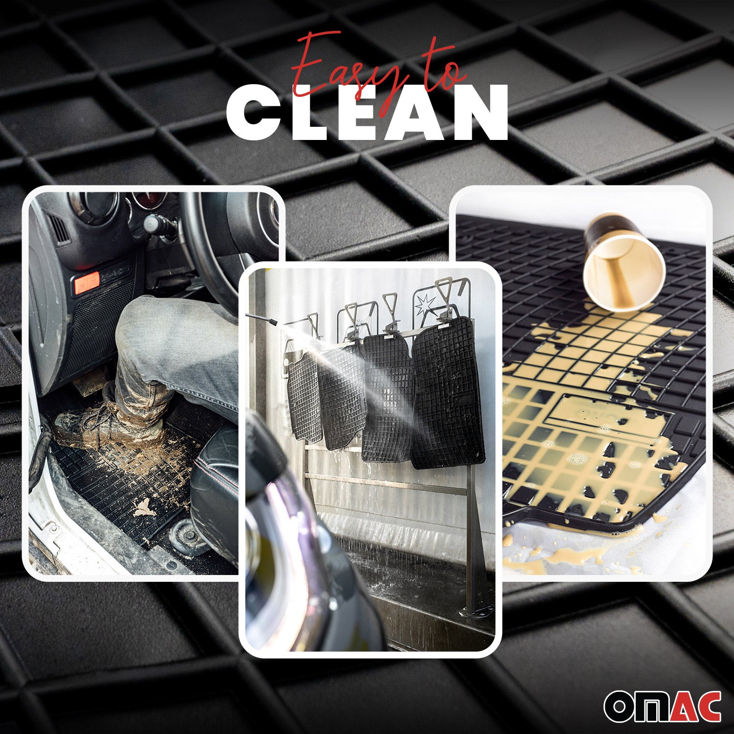 2020-2025 Ford Explorer Floor Mats Liners Full Set All Weather Rubber Black