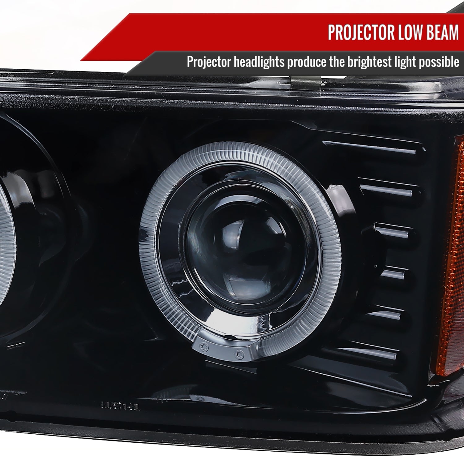 2004-2012 GMC CanyonChevy Colorado Dual Halo Projector Headlights Black/Smoke