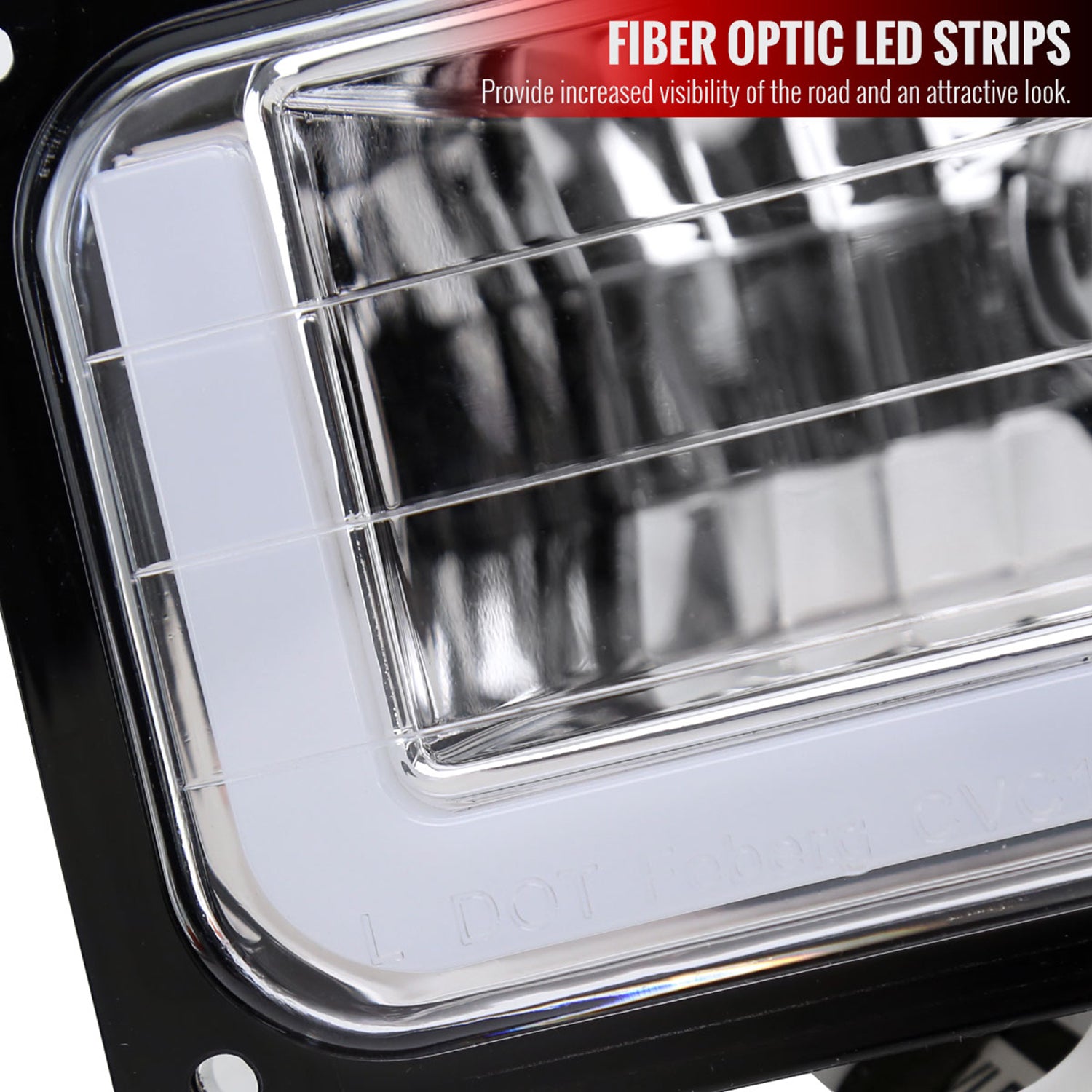 1988-1993 Chevy C10 C/K Sierra Tahoe LED Tube Factory Headlights Chrome