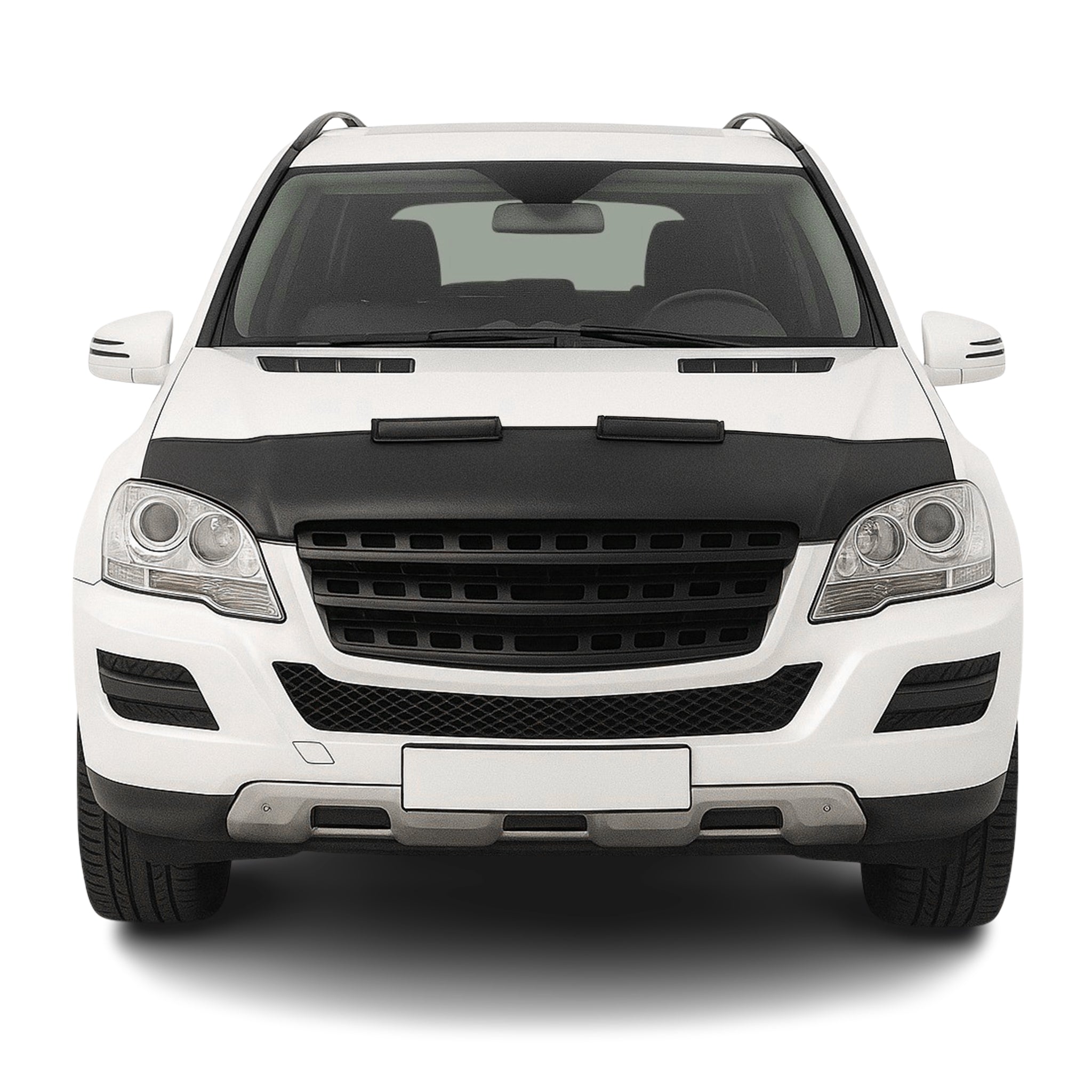 2005-2011 Mercedes M Class W164 Car Bonnet Mask Hood Bra Half Black