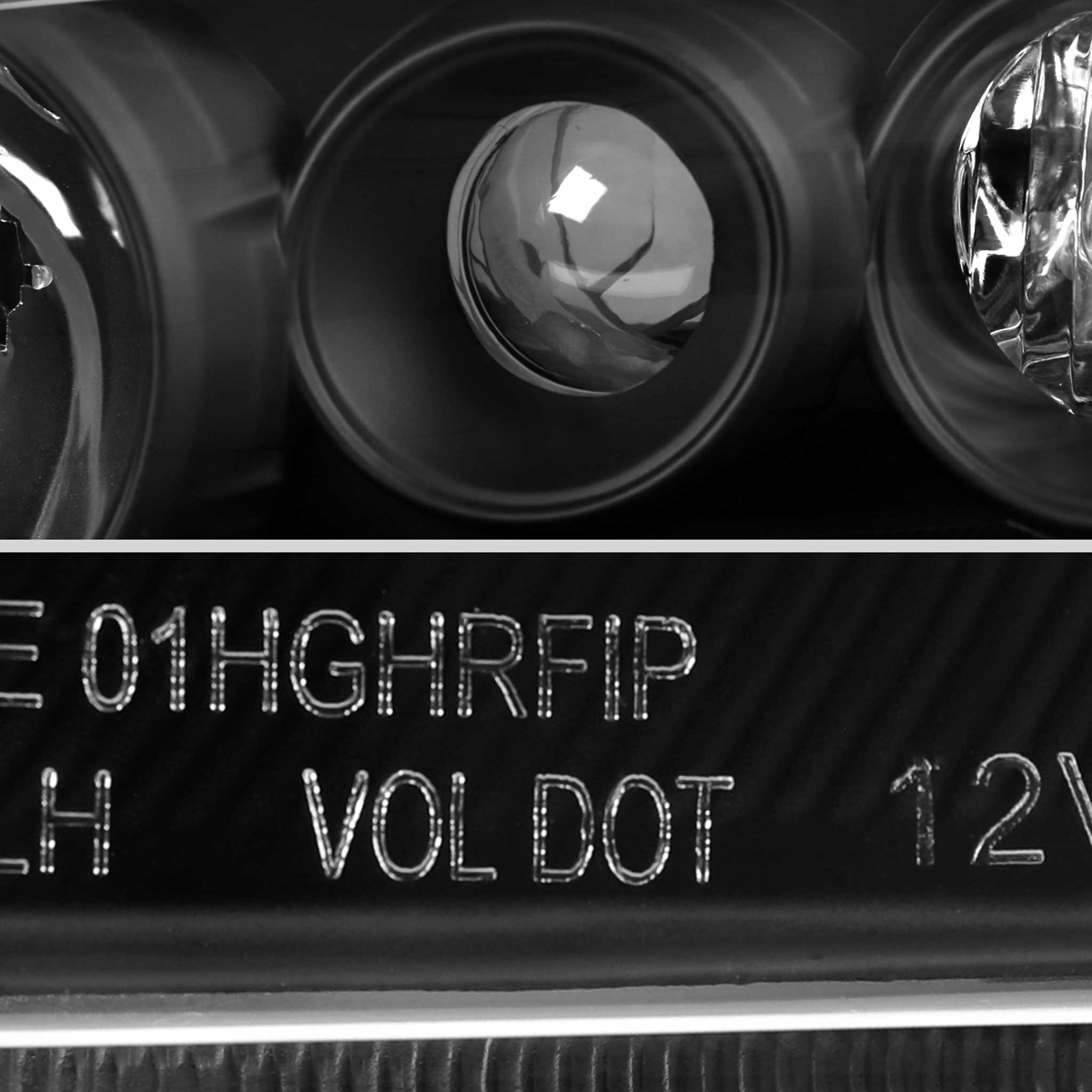 For Mazda 6 2003-2005 Factory Style Projector Headlights Matte Black Housing Clear Lens