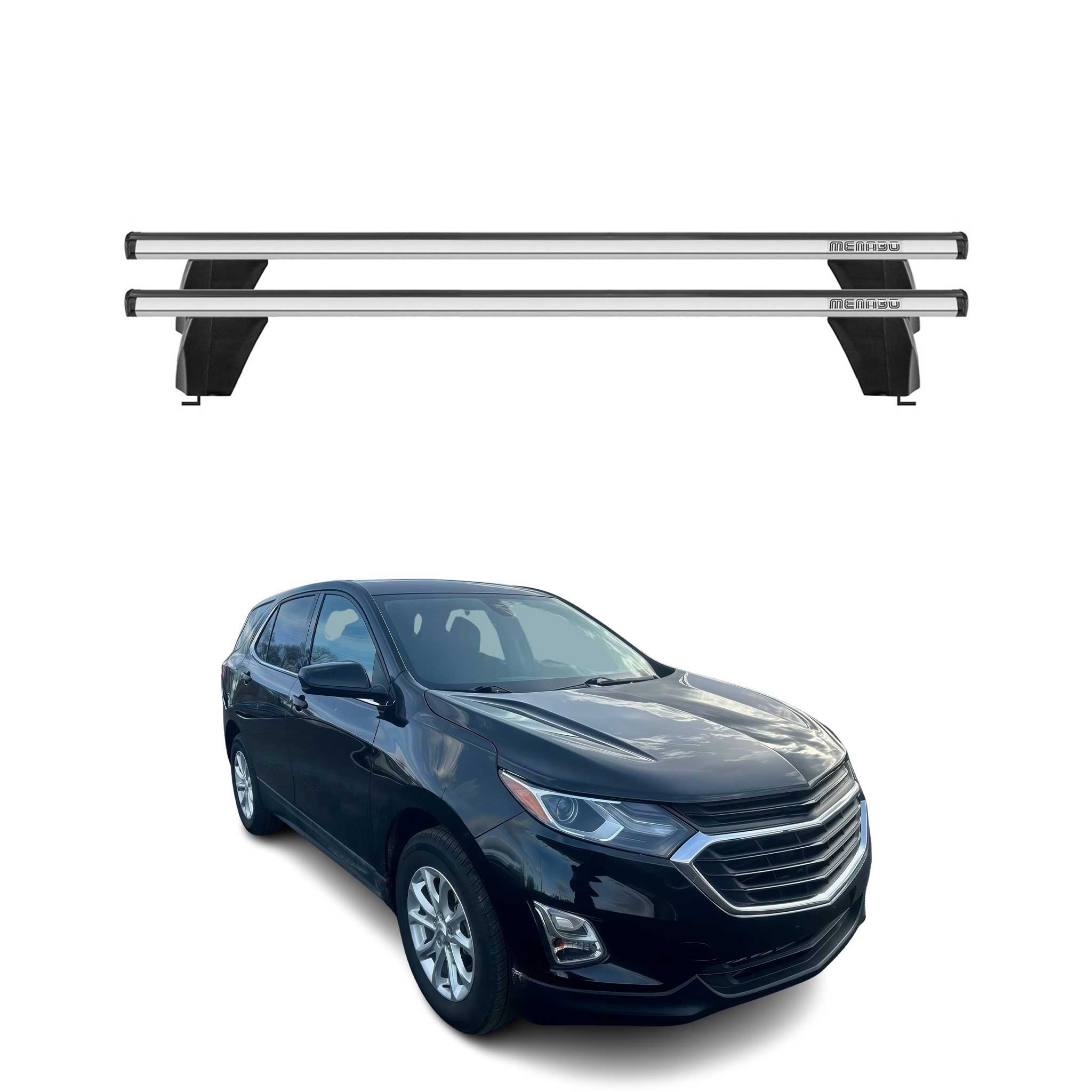 2018-2024 Chevrolet Equinox Roof Rack Cross Bars Silver