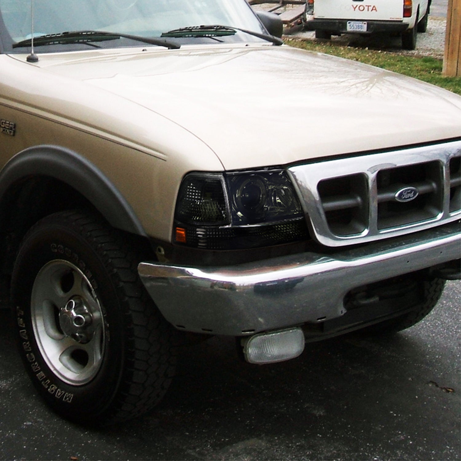 1998-2000 Ford Ranger Corner Parking Turn Signal Lights Chrome/Smoke Lens
