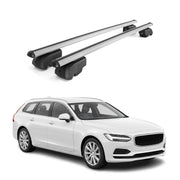 Roof Rack Cross Bars Luggage Carrier for Volvo V90 2017-2021 Aluminium Gray 2x