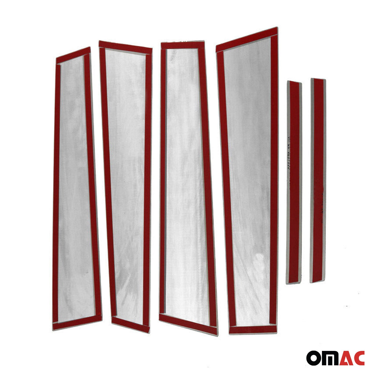 2013-2022 Buick Encore Window B Pillar Posts Door Trim Cover Stainless Steel Dark 6x