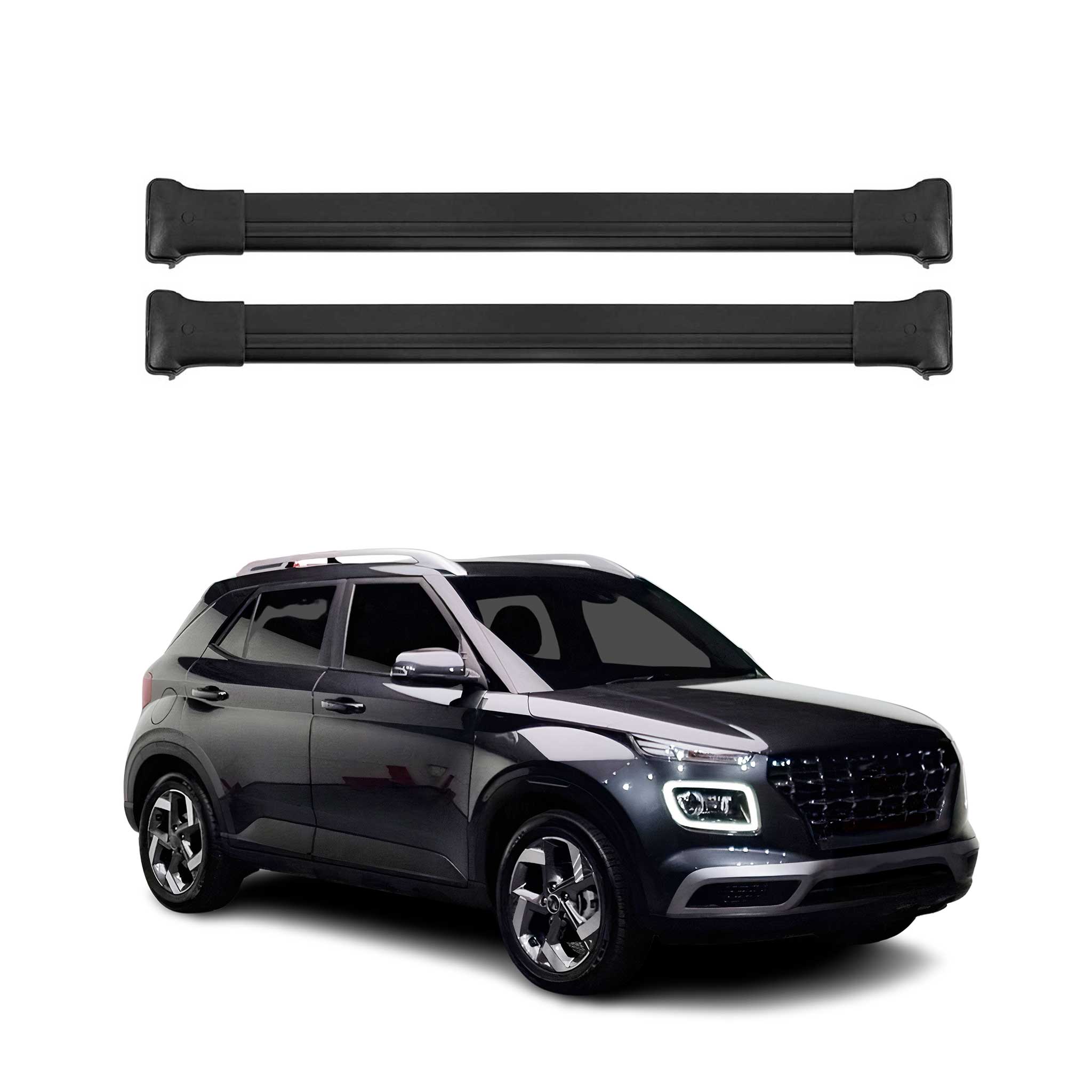 2020-2025 Hyundai Venue Roof Rack Cross Bars Black