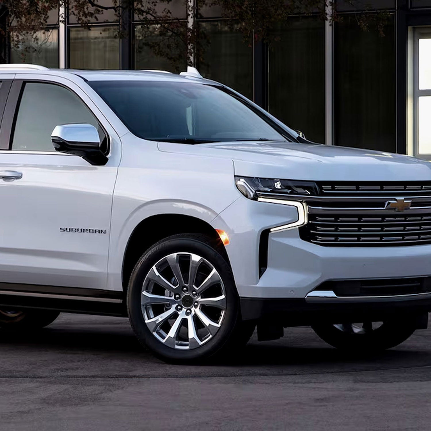 2015-2025 Chevrolet Suburban / Tahoe Licensed Wheel Cap Emblem Set Gloss Black 4Pcs ABS Plastic