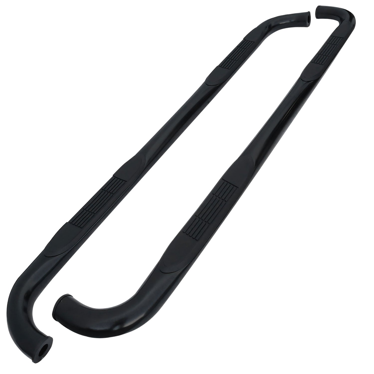 2009-2014 Ford F-150 SuperCrew Cab 3" Black S.Steel Side Step Nerf Bars