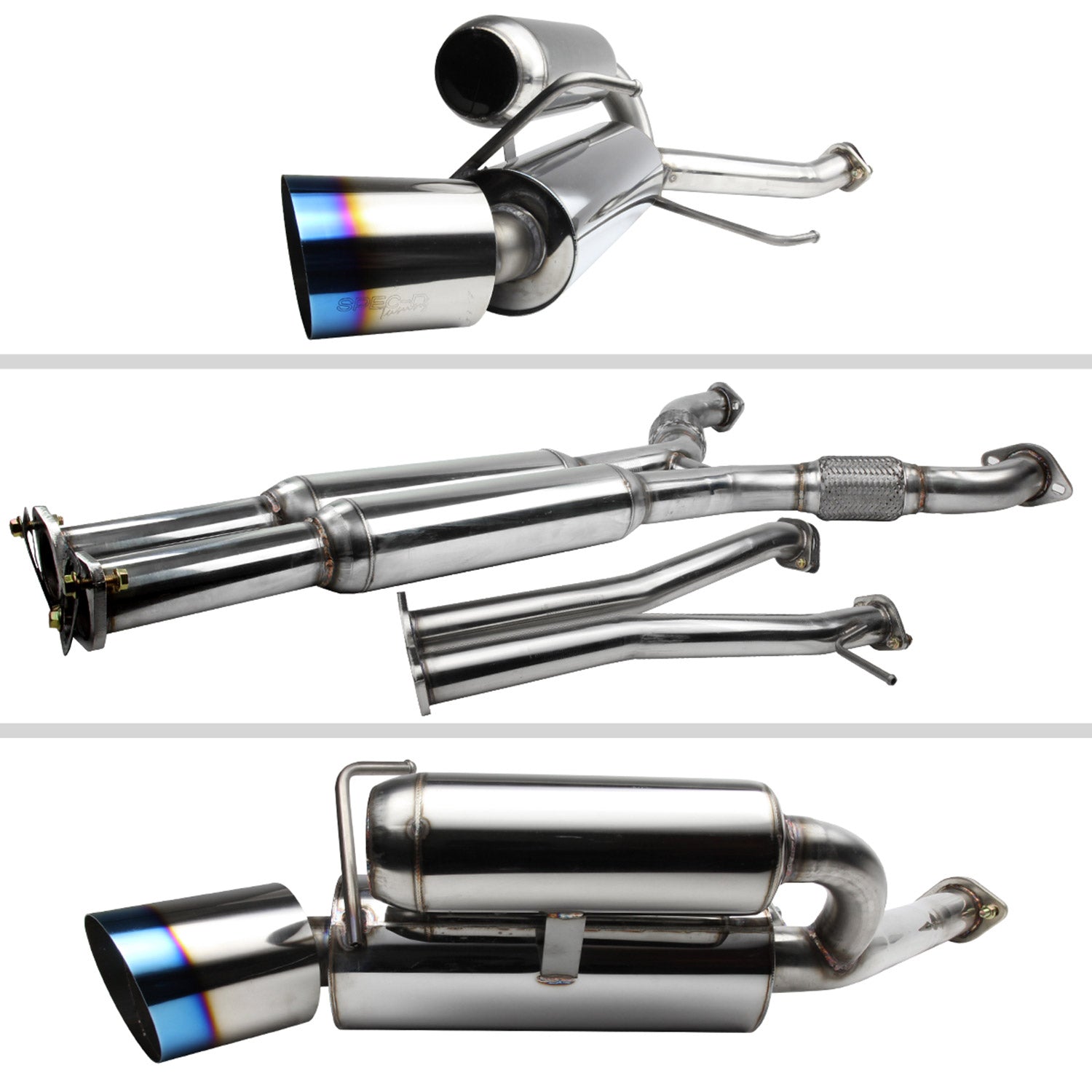 2003-2009 Nissan 350Z Coupe/Convertible Steel Dual Catback Exhaust Burnt Tips