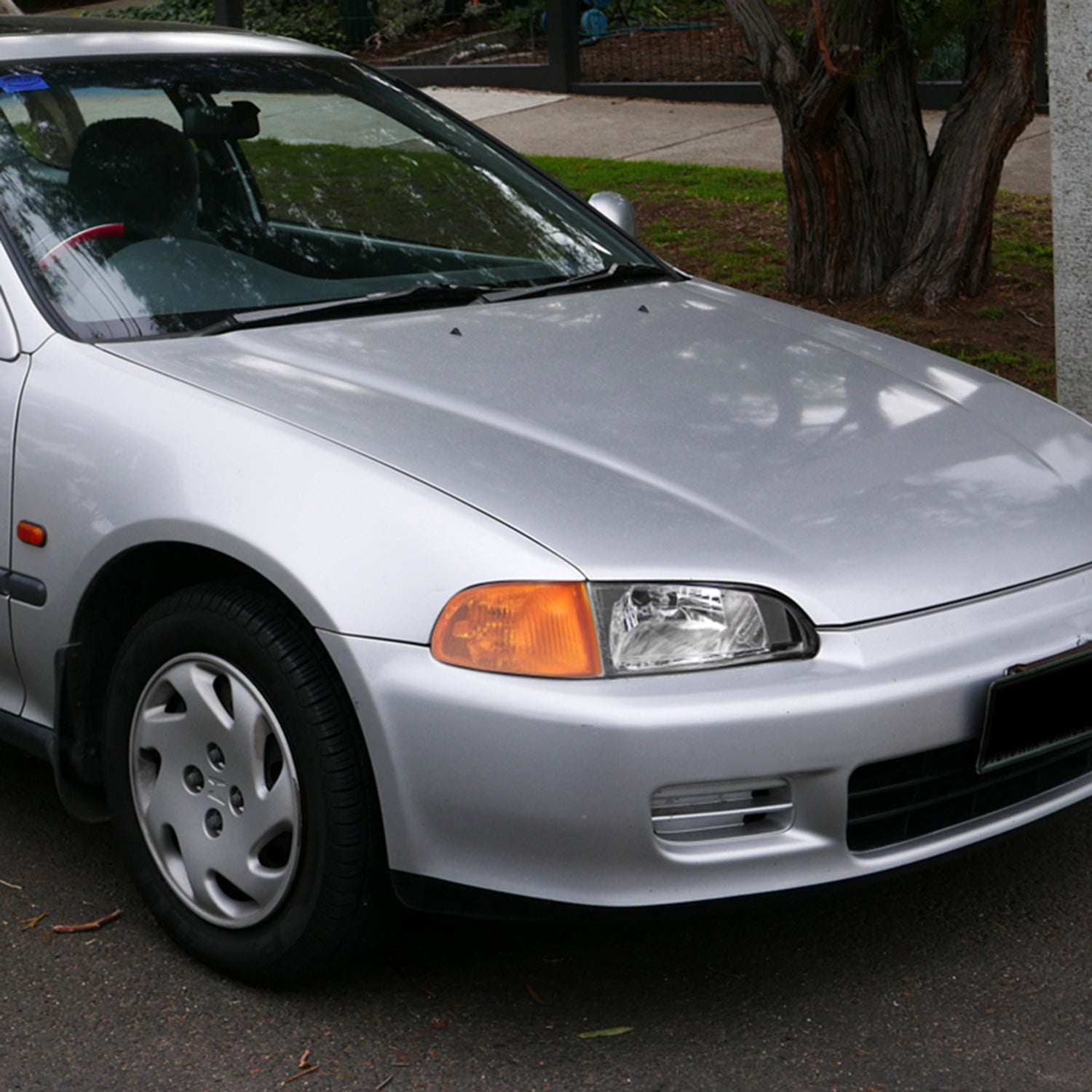 1992-1995 Honda Civic Factory Style Crystal Headlights Matte Black/Clear Lens