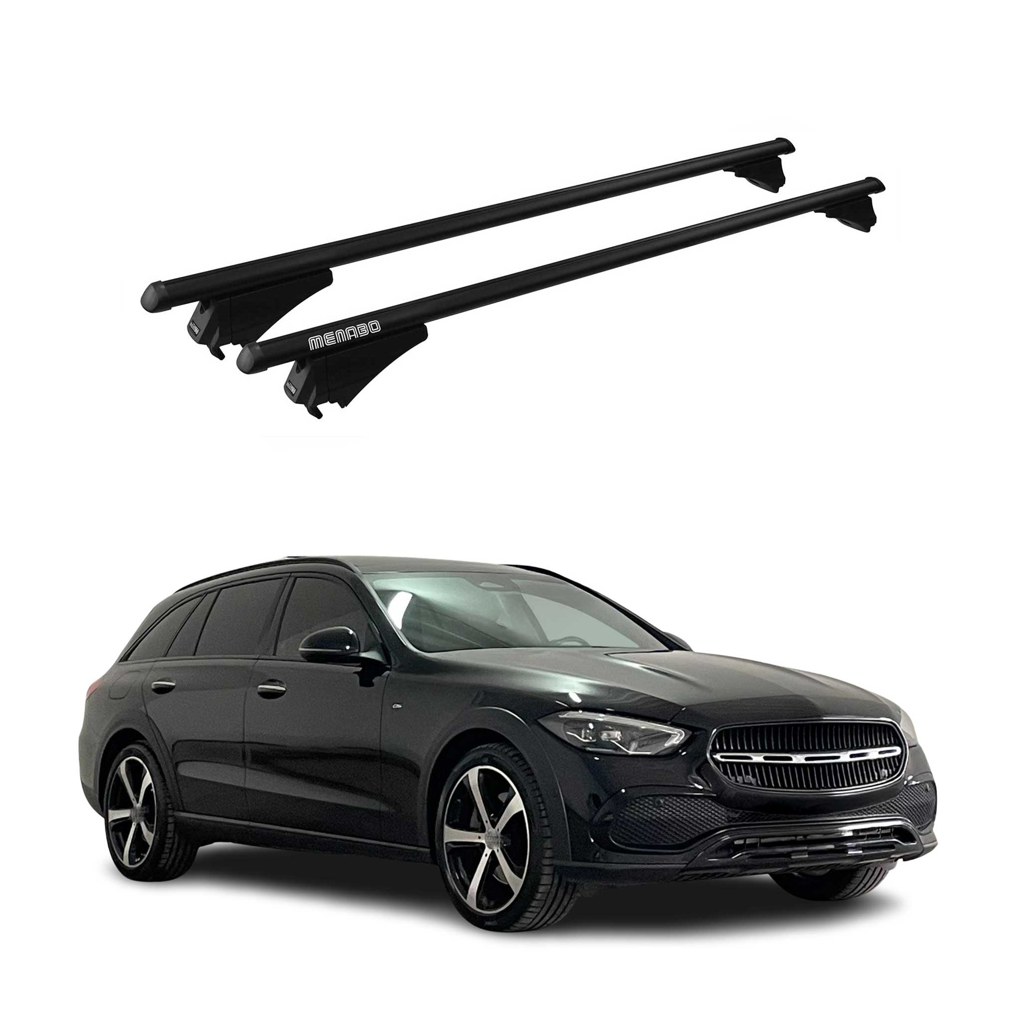 2022-2024 Mercedes C Class S206 Wagon Roof Rack Cross Bars Black