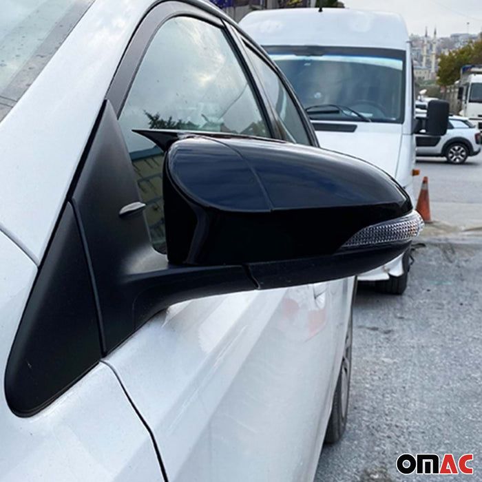 Side Mirror Cover Caps fits Toyota Corolla 2014-2019 Sedan ABS Gloss Black