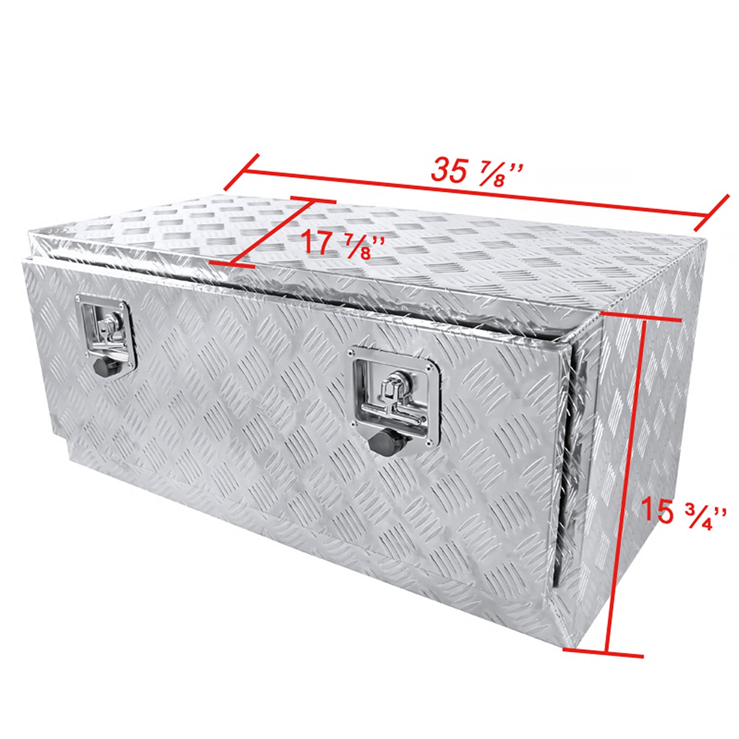 36" Heavy Duty Silver Underbody Truck Tool Box w/ T-Handle Latches Locks & Keys