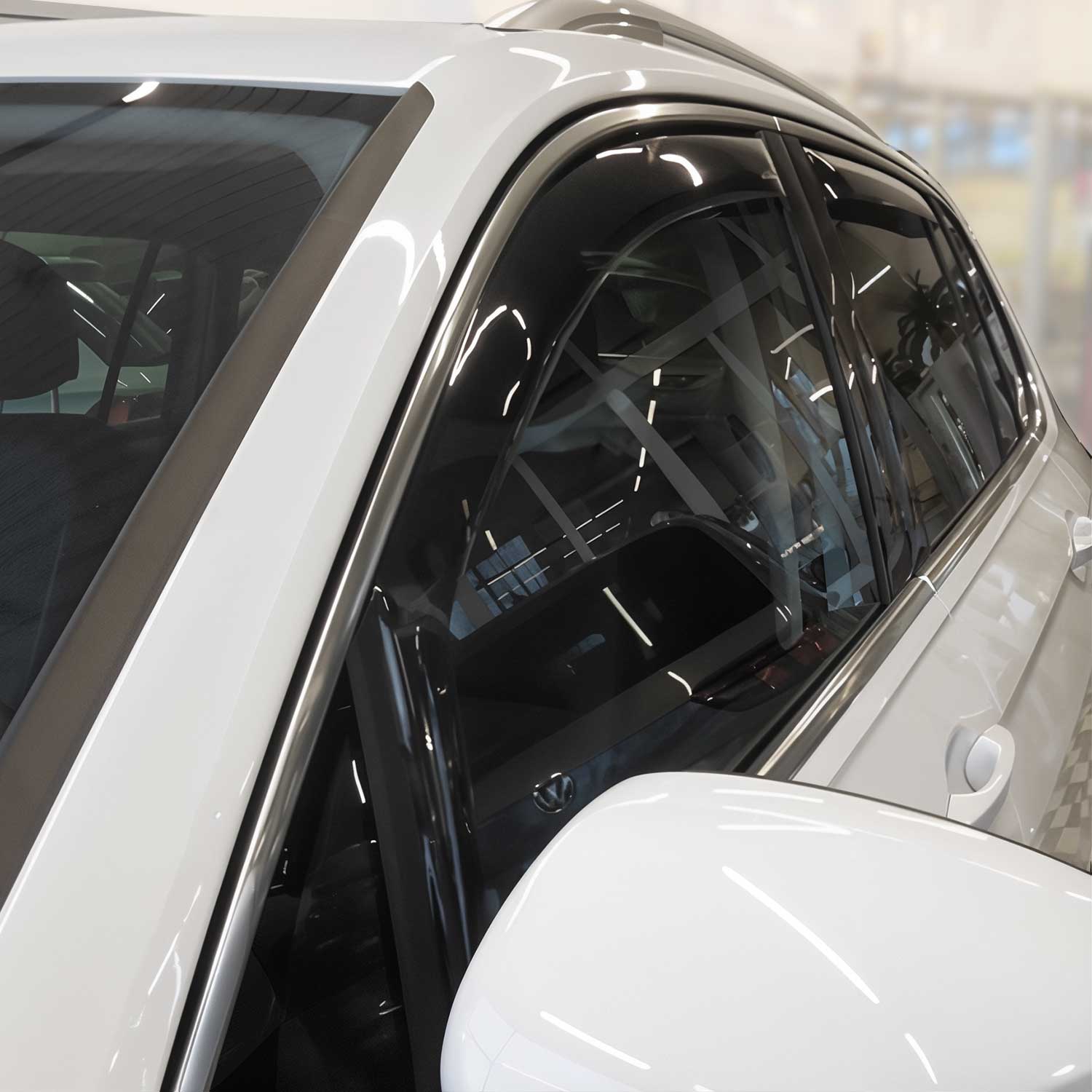 2018-2024 VW Tiguan Window Visor Vent Rain Deflector 4Pcs Smoke