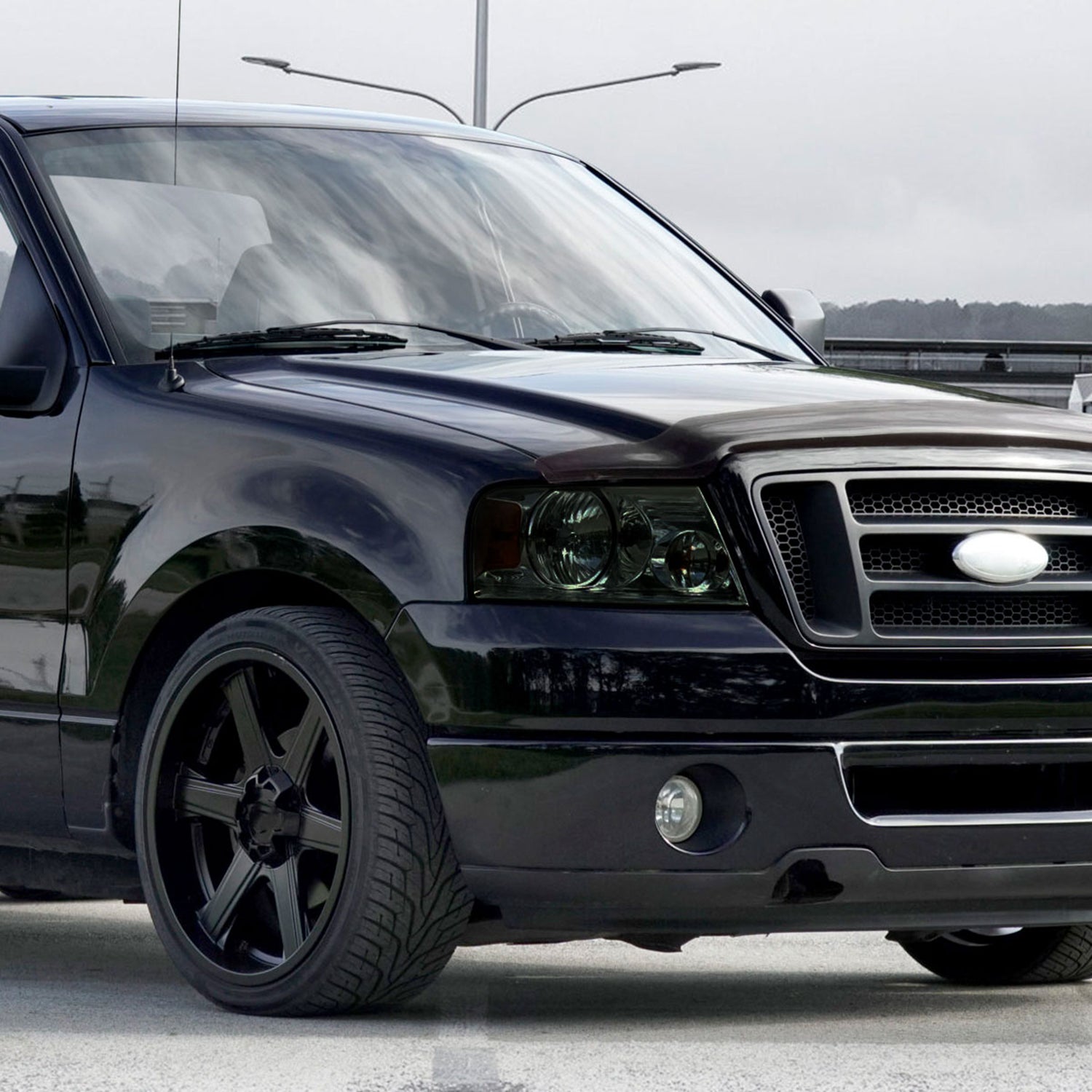 2004-2008 Ford F-150/ Lincoln Mark LT Replacement Headlights Amber & Chrome