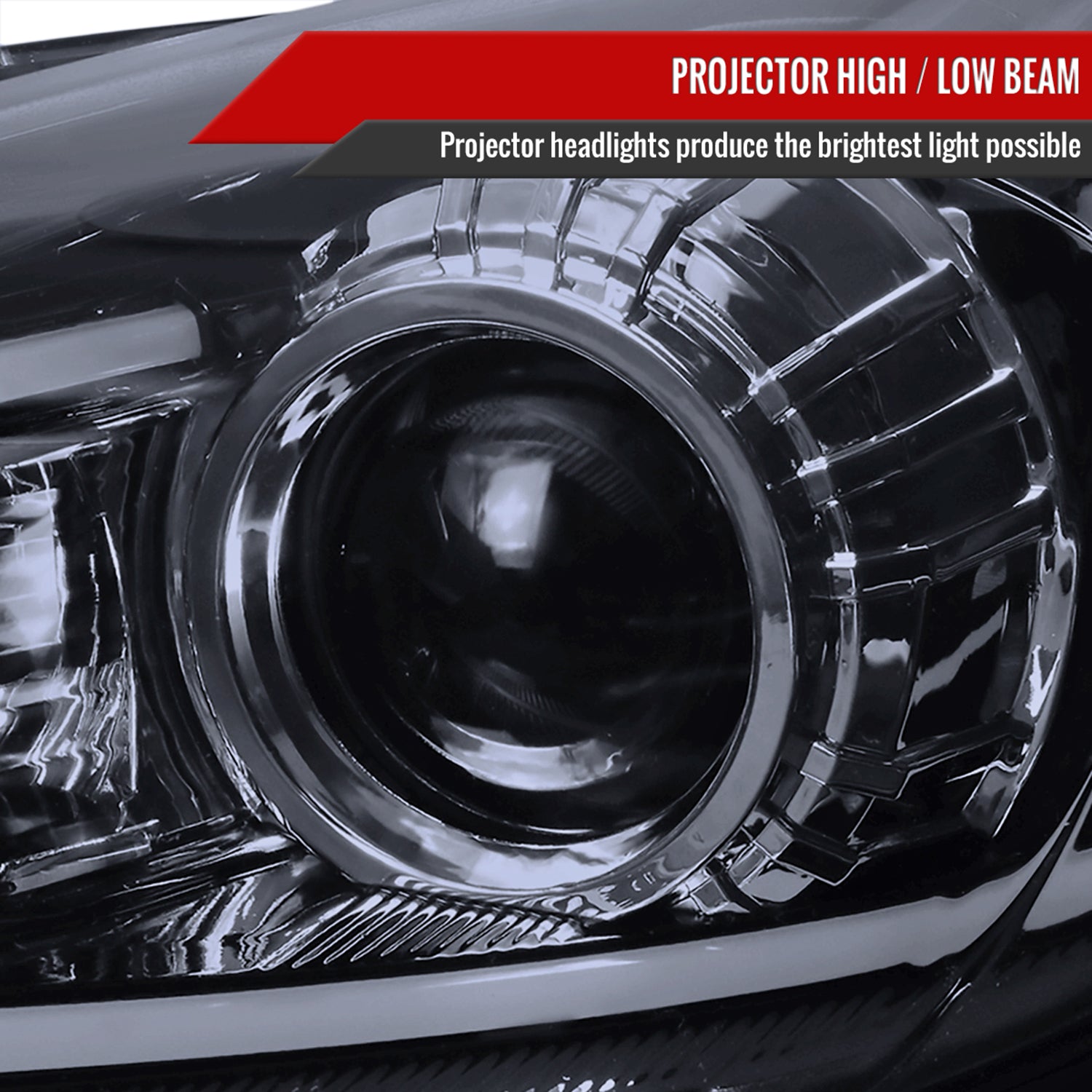 2010-2013 Mazda 3 Projector Headlights w/ LED Light Strip Glossy Black/Smoke