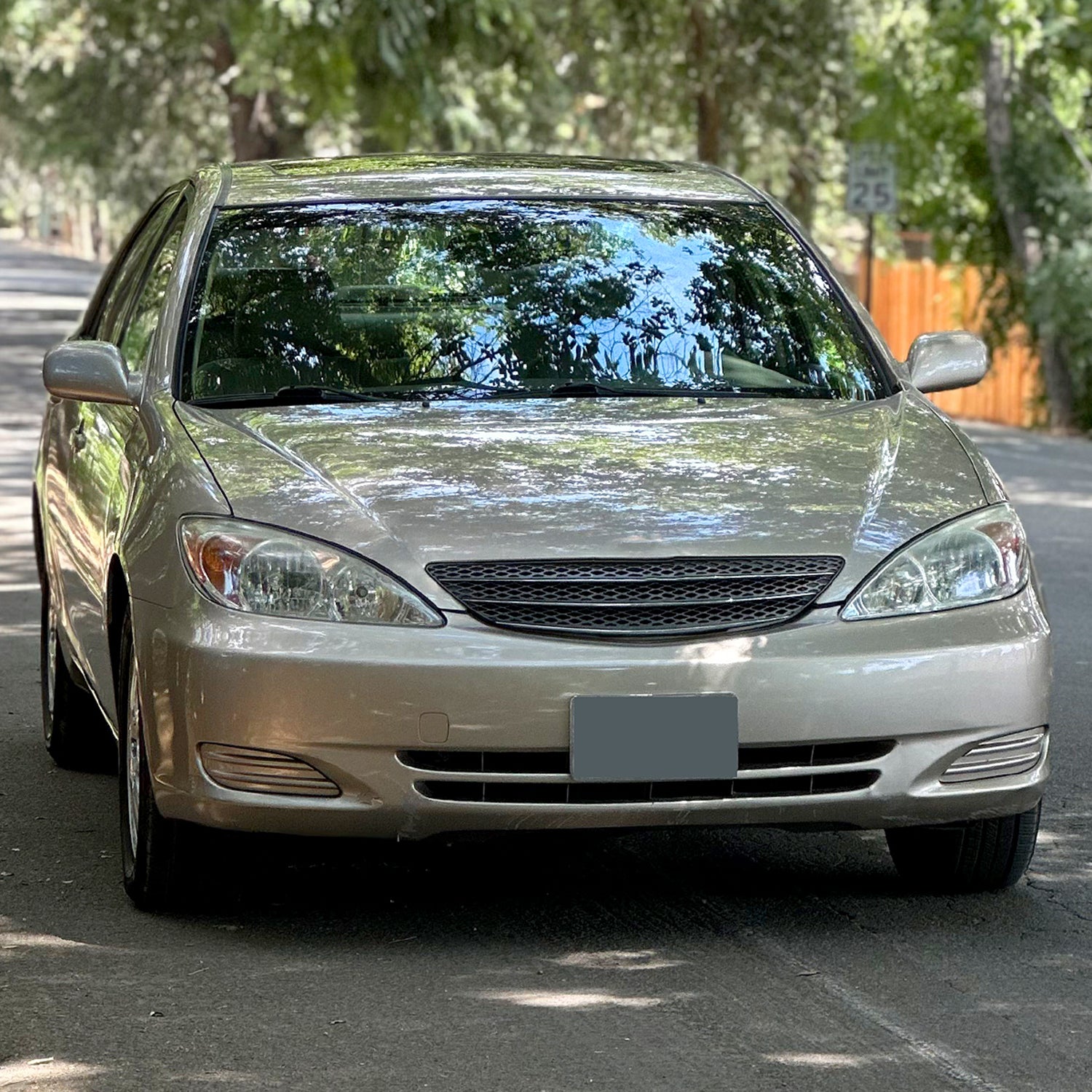 2002-2004 Toyota Camry Factory Style Headlights w/Amber Reflector Chrome/Clear