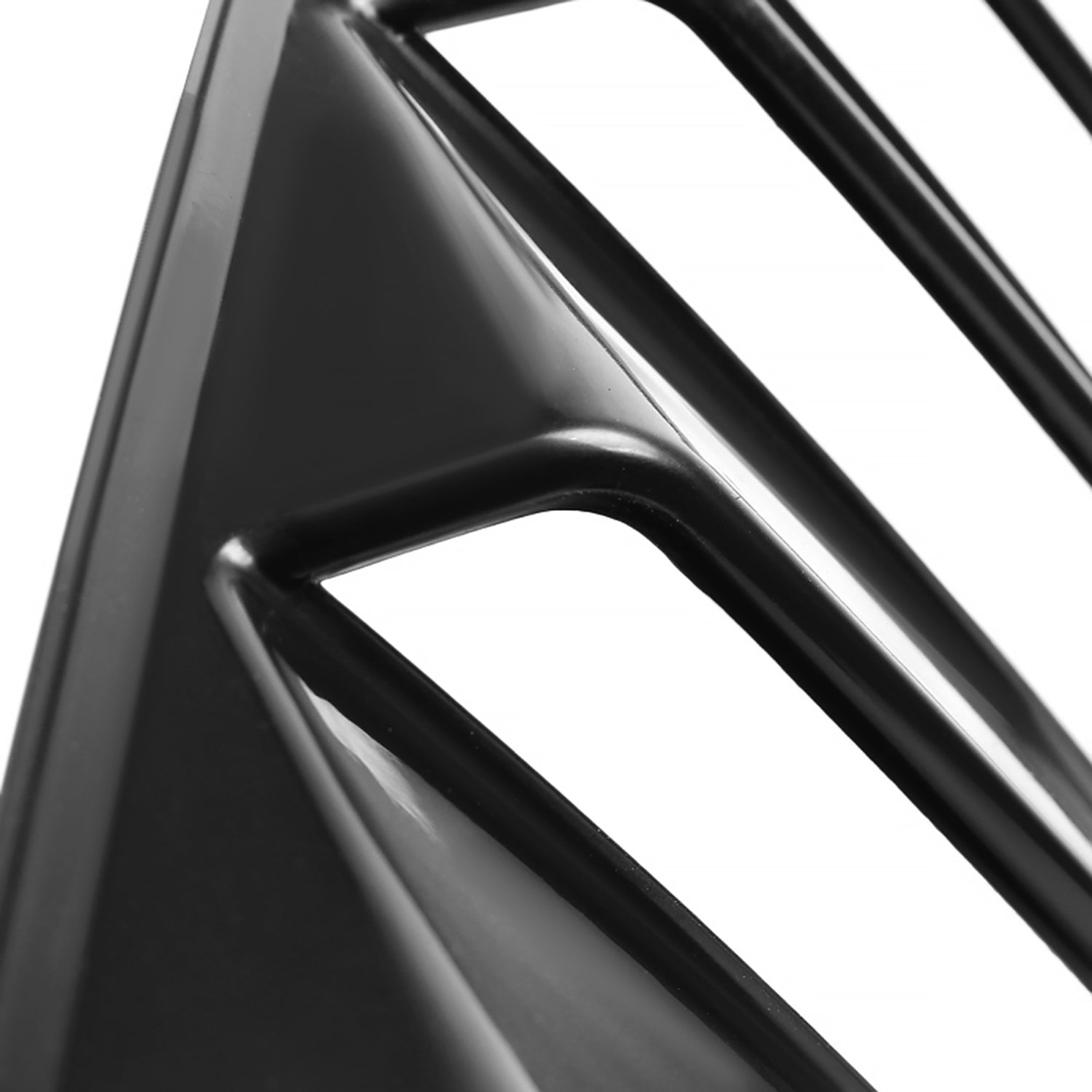 2015-2018 Ford Mustang Black ABS Quarter Side Window Louvers Vent