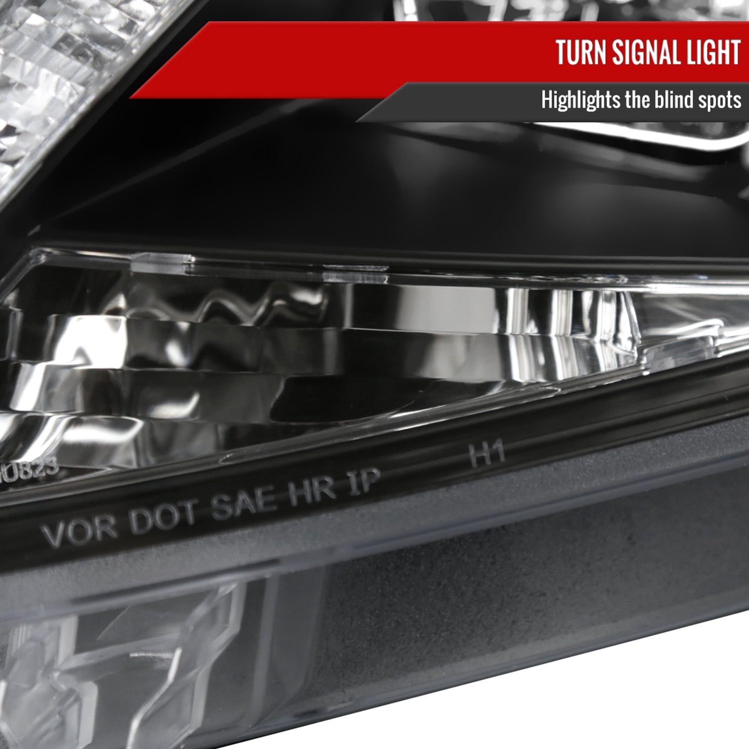 2010-2012 Ford Fusion Projector Headlights w/ LED Light Strip Matt Black/Clear