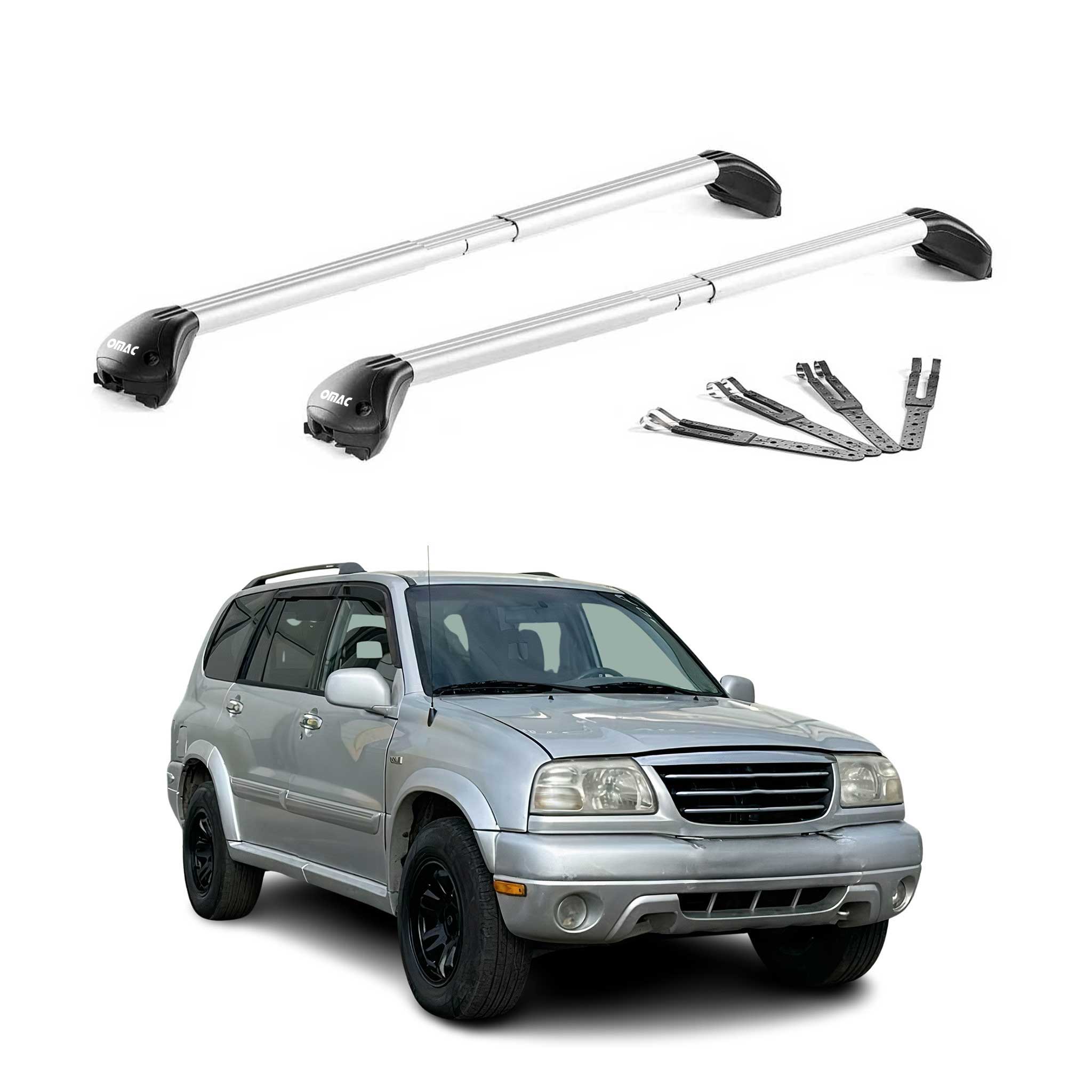 Roof Rack Cross Bars Luggage Carrier for Suzuki Grand Vitara I 1999-2004 Silver