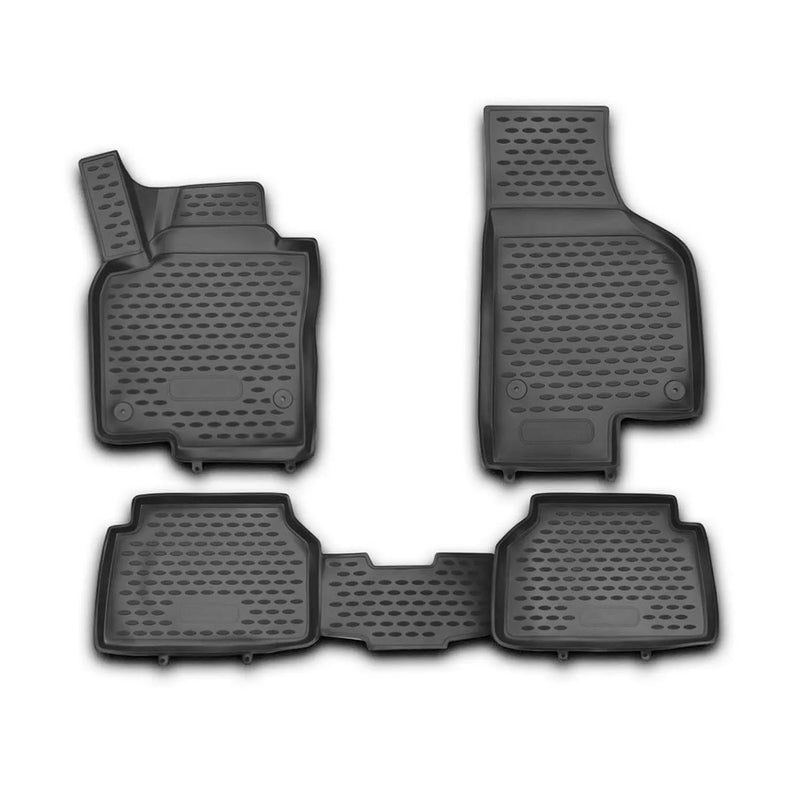 2009-2018 VW Tiguan Floor Mats Liners Full Set All Weather Black