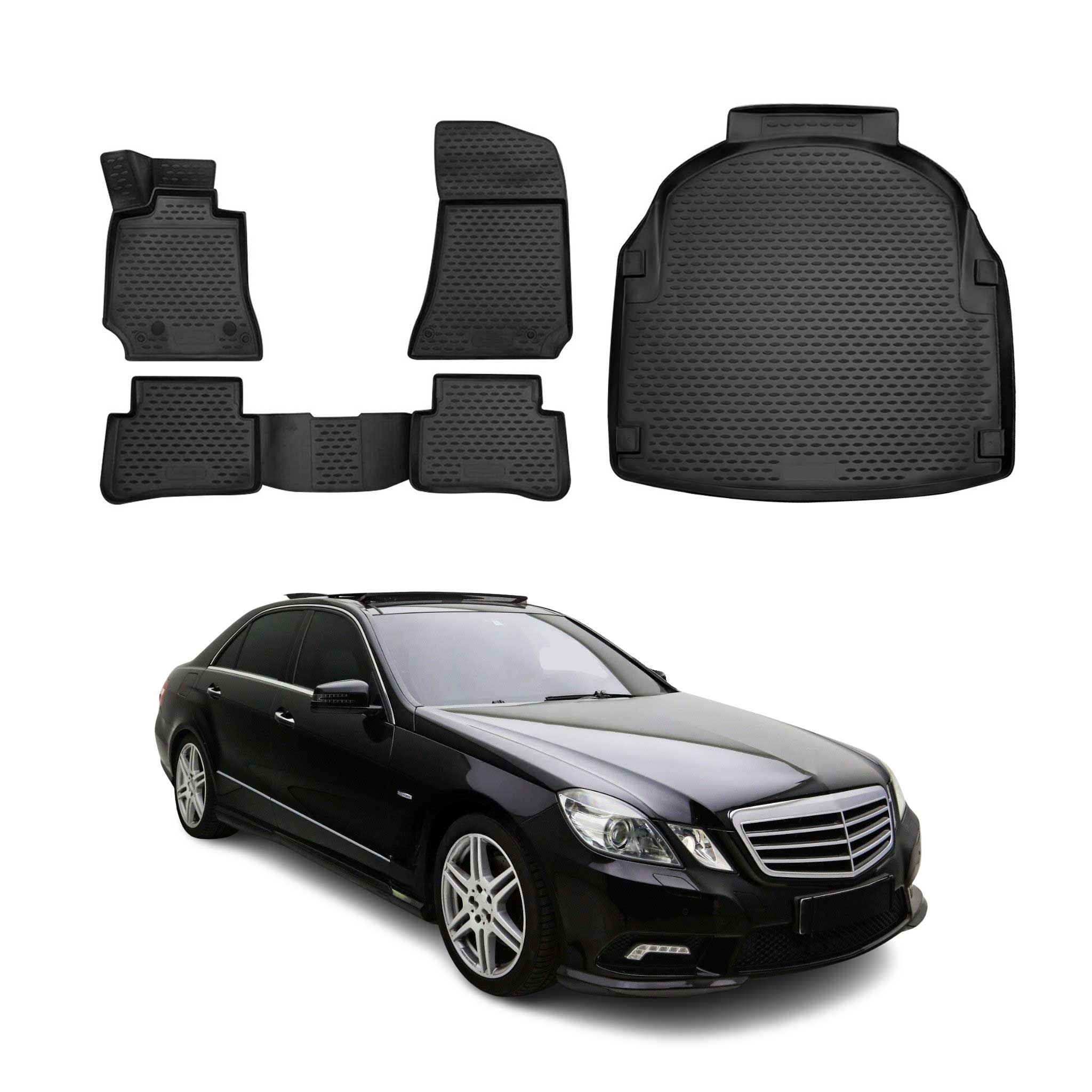 2010-2016 Mercedes E Class W212 Avantgard Floor Mats & Cargo Liner Full Set All Weather