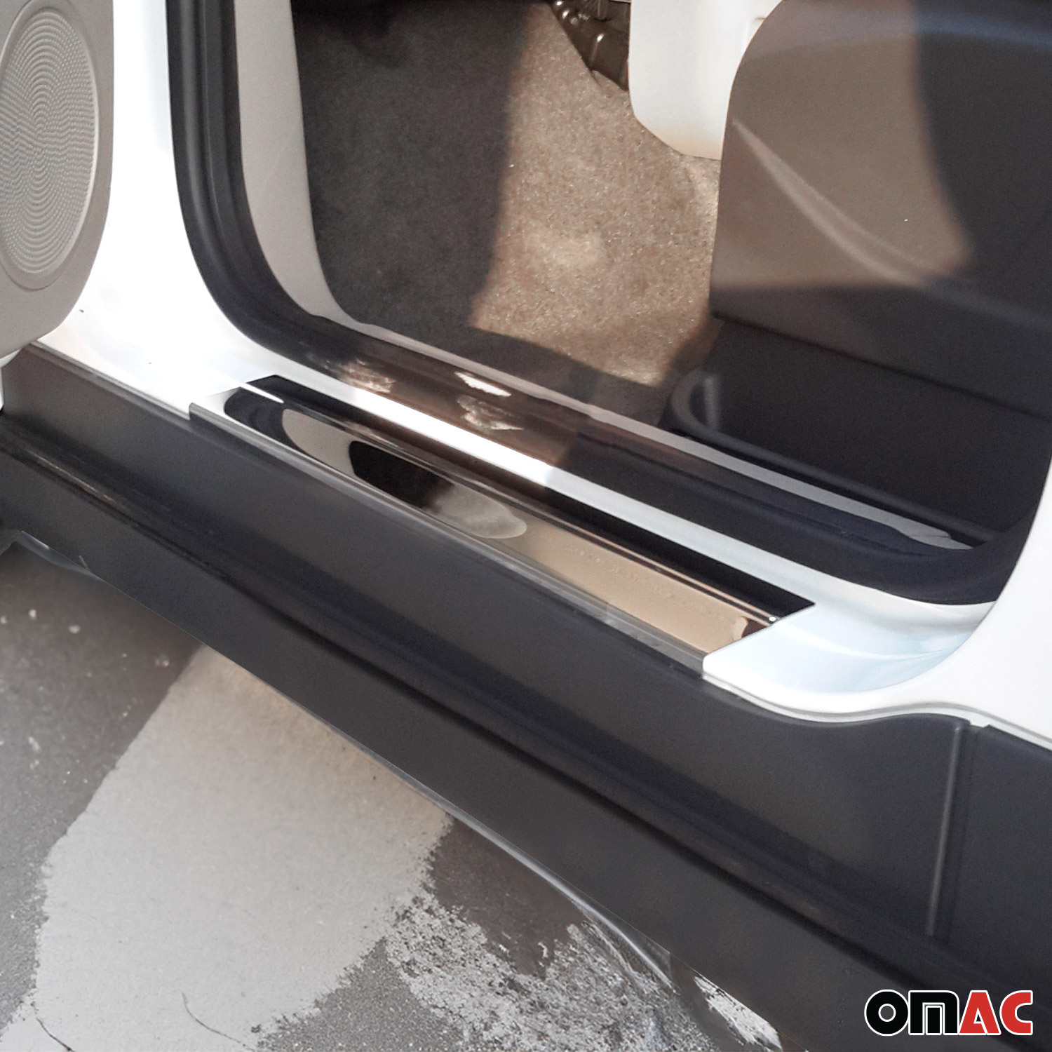 2014-2019 Ford Transit Connect Door Sill Scuff Plate Scratch Protector Stainless Steel