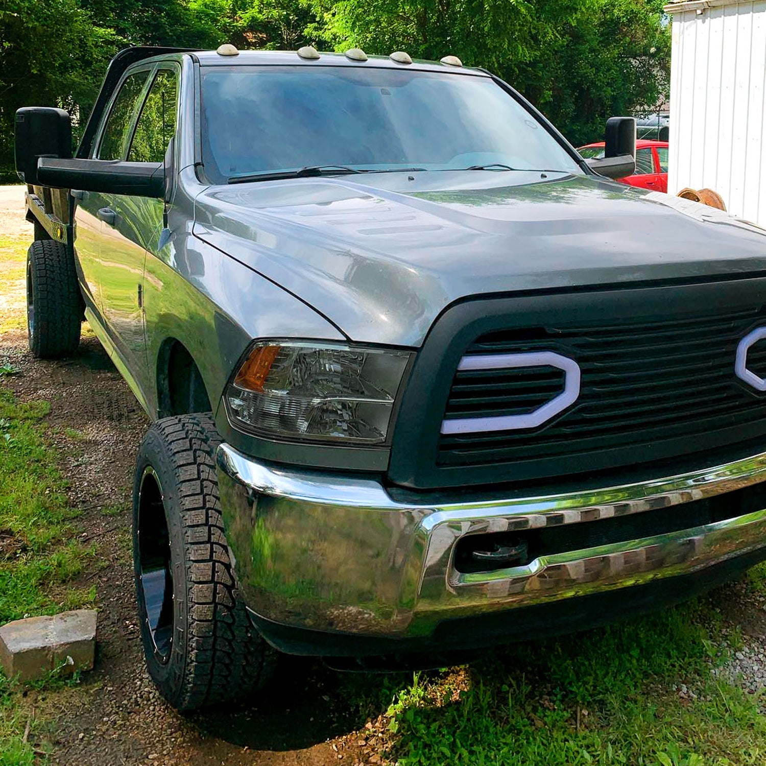 2009-2018 Dodge RAM 1500/ 19-2021 2500 3500 Quad Headlights Chrome/Light Smoke
