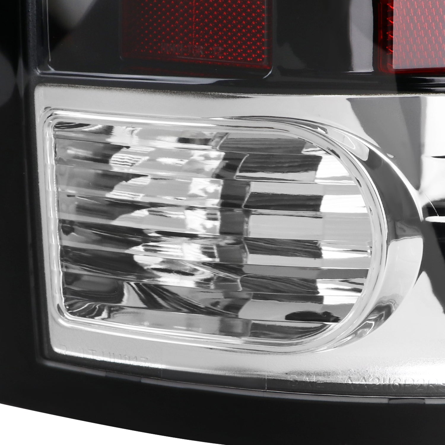 2009-2018 Dodge RAM Red C-Bar LED Tail Lights Jet Black Housing/Clear Lens