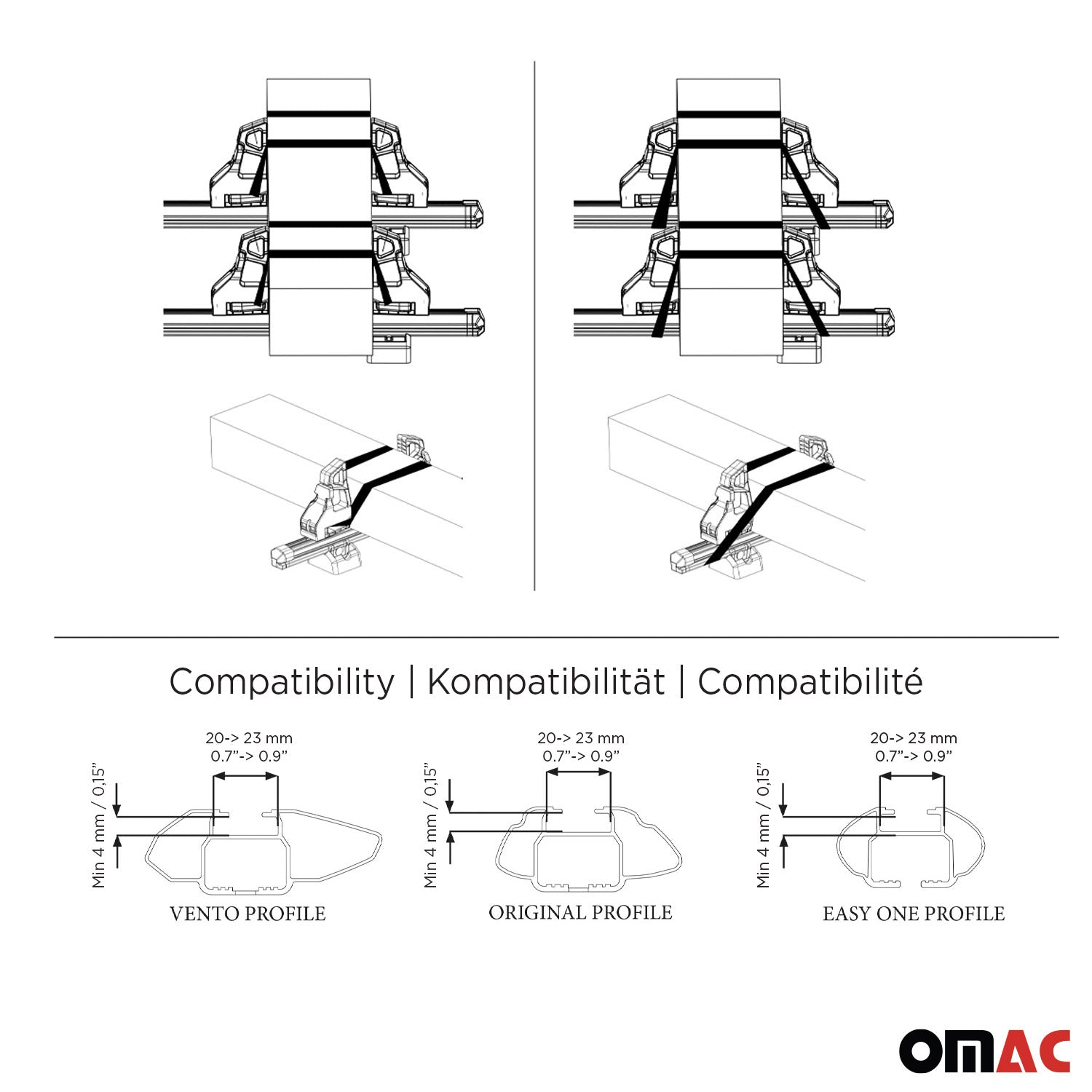 Load Stopper Easy Lock For Roof Rack Cross Bar Adjustable Load Stops Hook 2Pcs