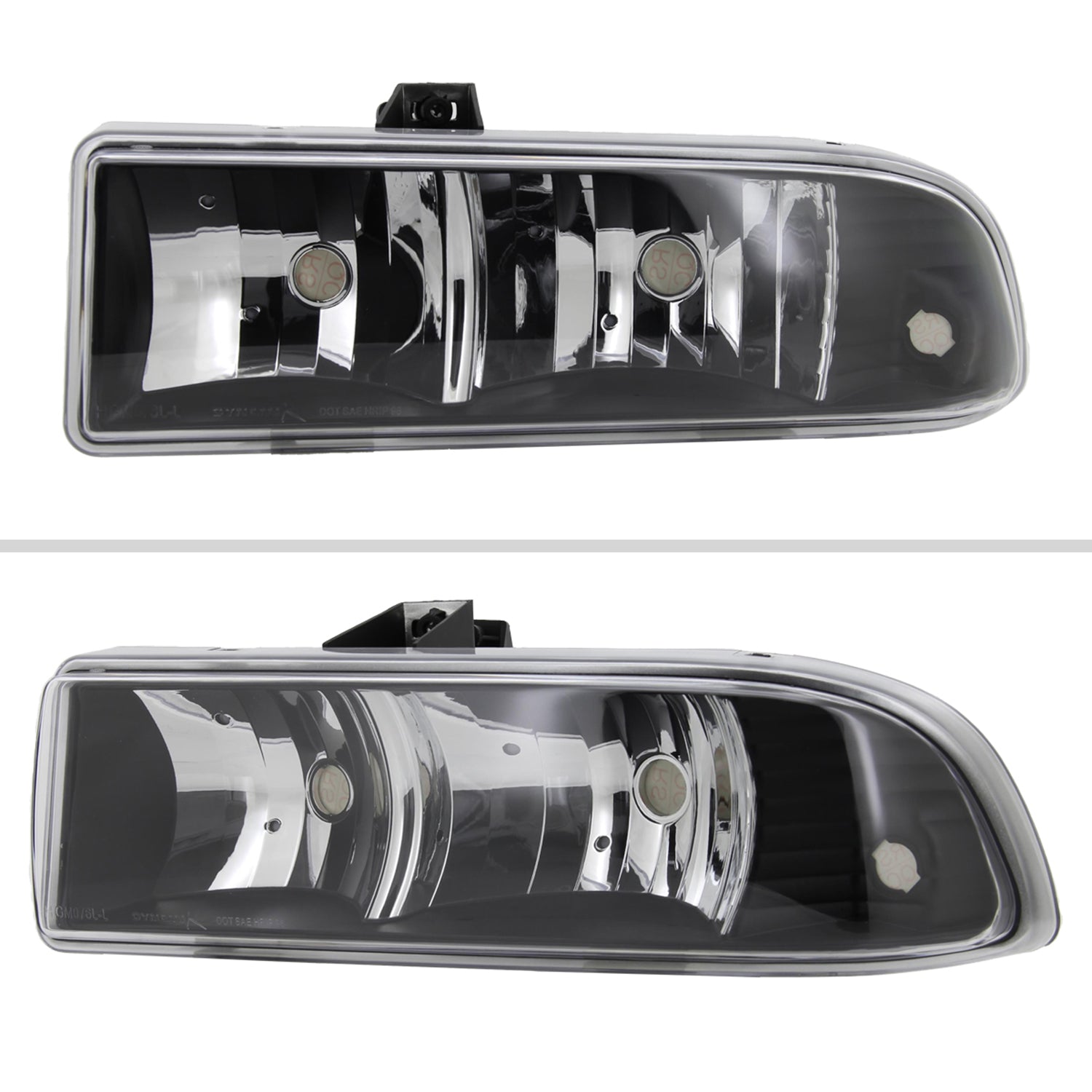 1998-2004 Chevy S10/Blazer Factory Style Headlights Matte Black/Clear Lens