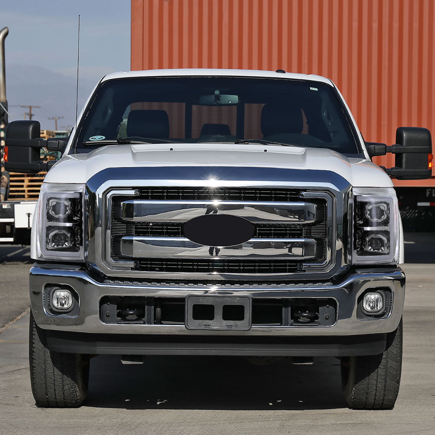 2011-2016 Ford F-250 F-350 F-450 F-550 LED CBar Projector Headlights Chrome