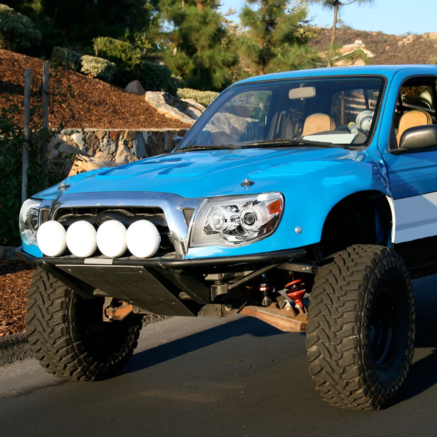 2005-2011 Toyota Tacoma LED Bar Projector Headlights Turn Signal Lights Chrome