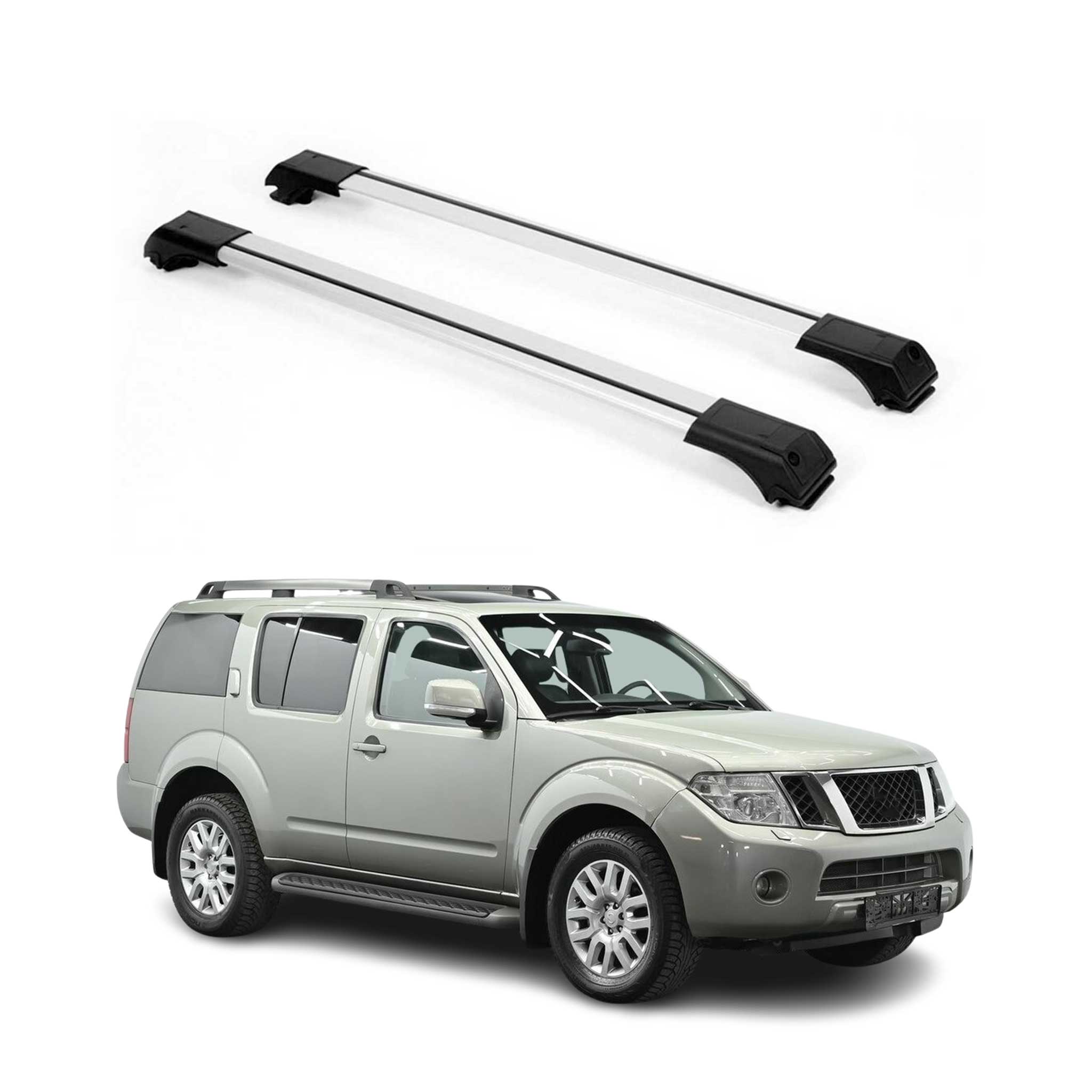 2005-2012 Nissan Pathfinder Roof Rack Cross Bars Silver