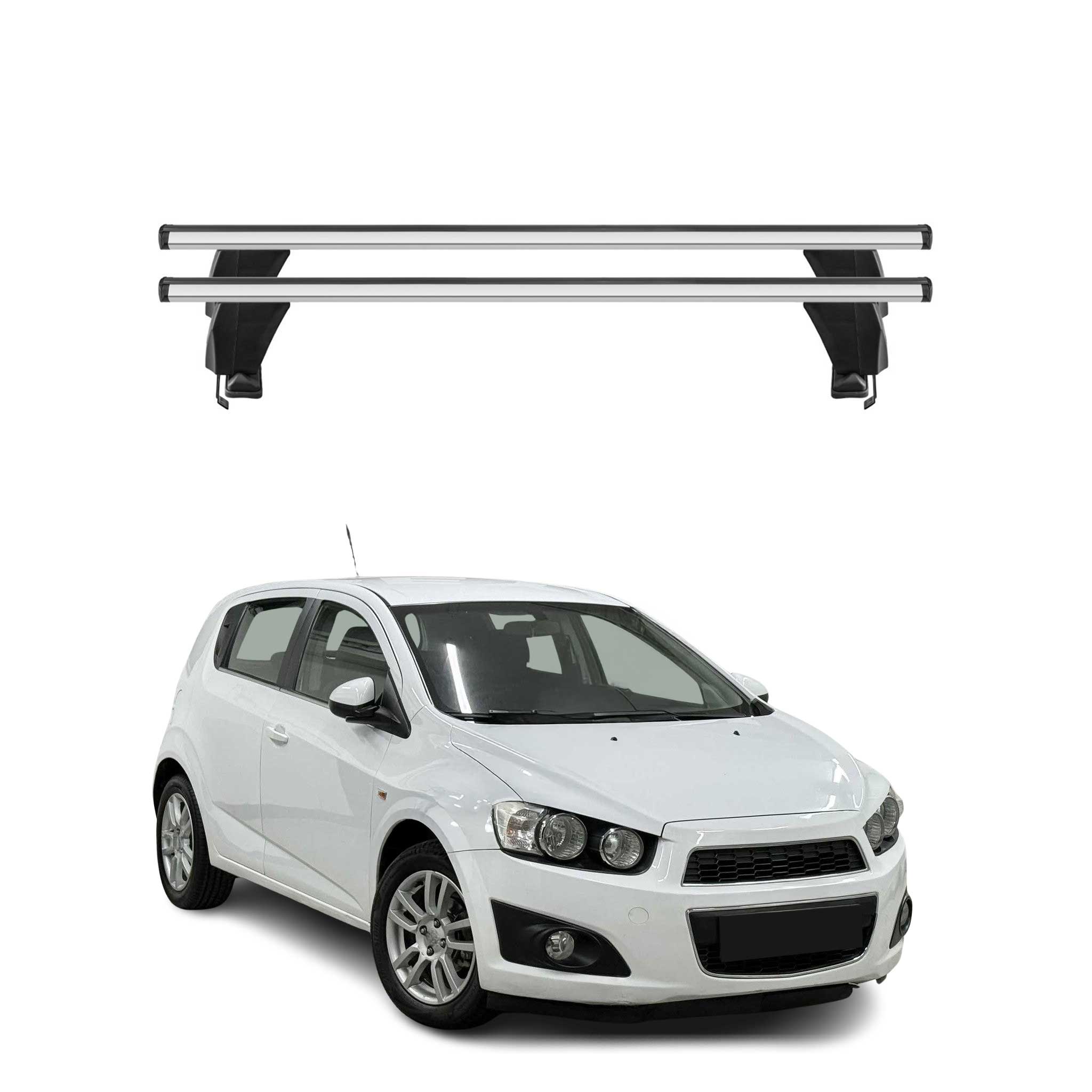 2012-2015 Chevrolet Sonic Hatchback Roof Rack Cross Bars Silver