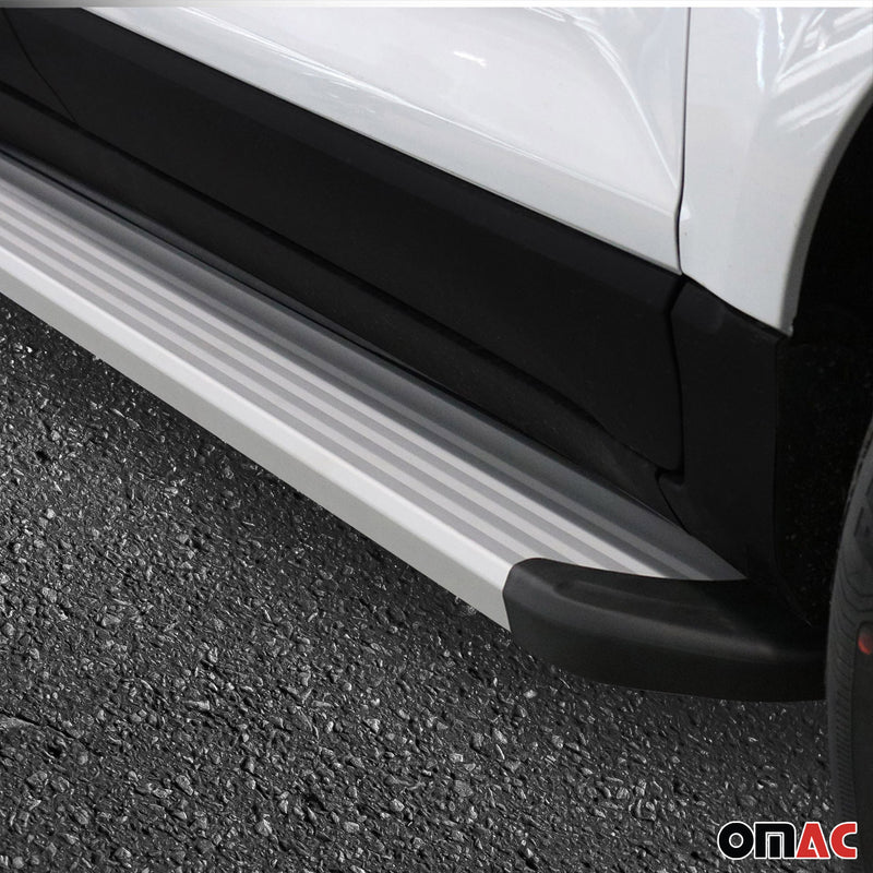 2019-2024 Toyota RAV4 Hybrid Running Boards Side Steps Silver