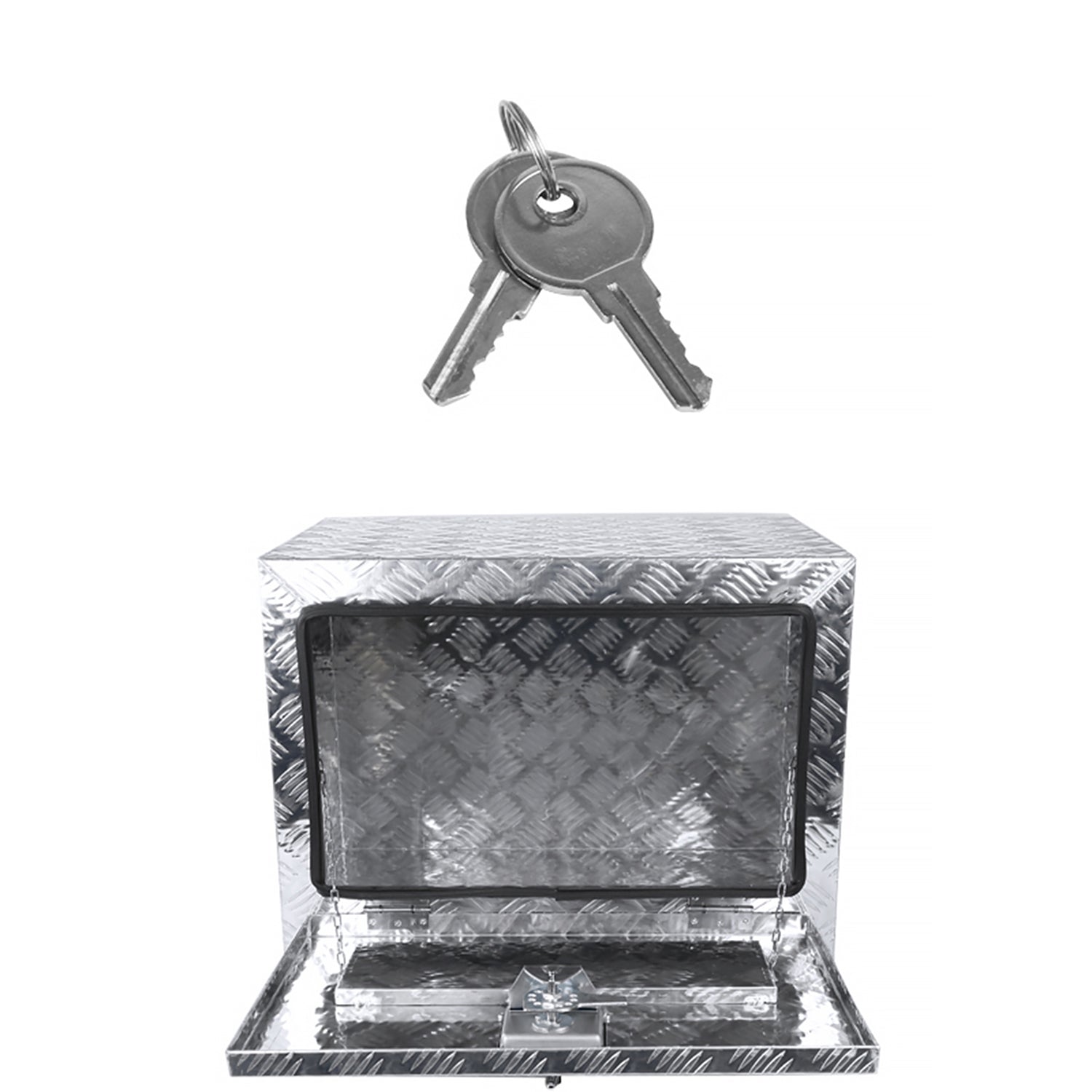 Universal 24" Heavy Duty Underbody Truck Tool Box w/ T-Handle Latch Lock & Keys