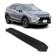 2018-2024 Mitsubishi Eclipse Cross Running Boards Side Steps Silver & Black