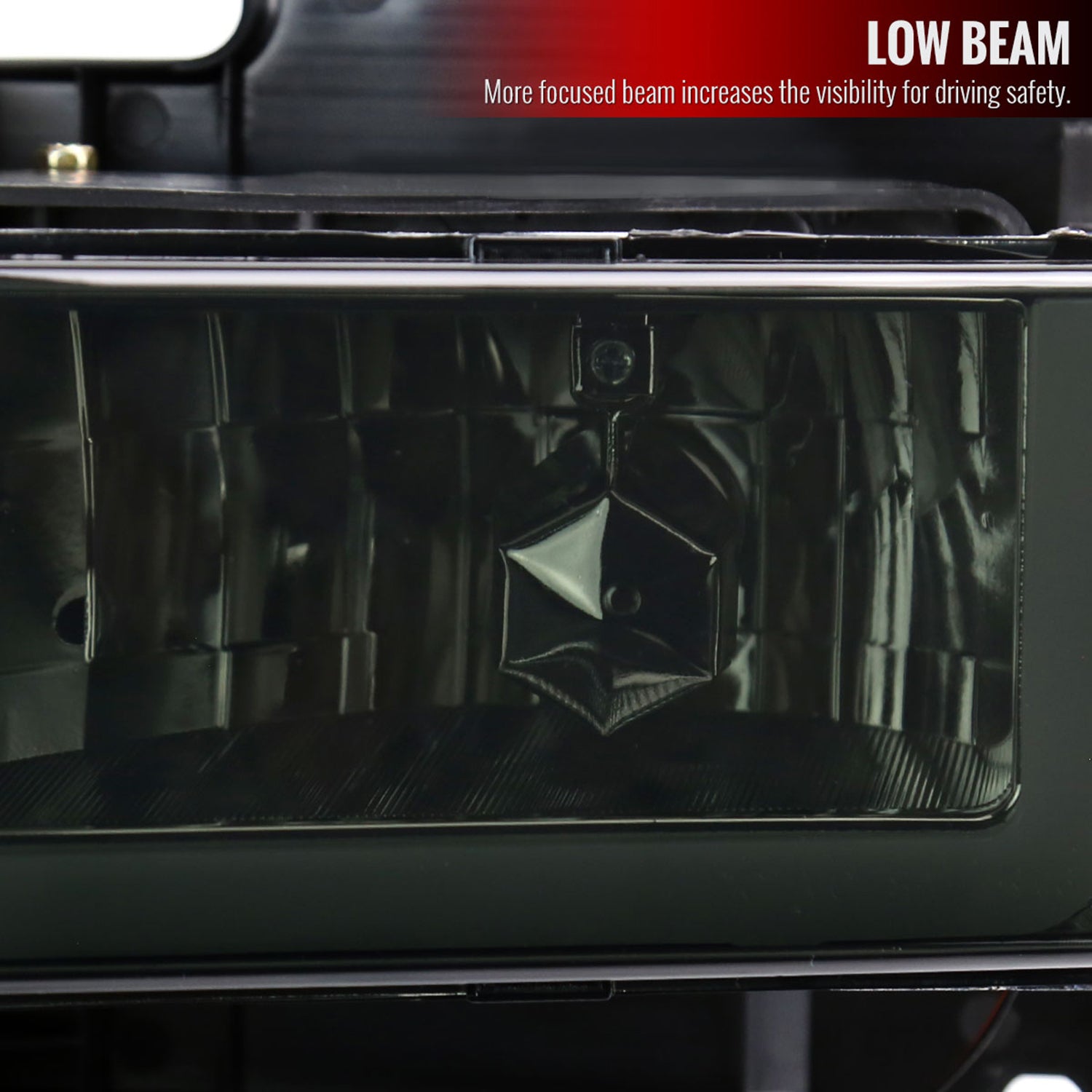 1988-1998 Chevy C10/Tahoe/Sierra/Yukon/Suburban LED Headlights Chrome Smoke