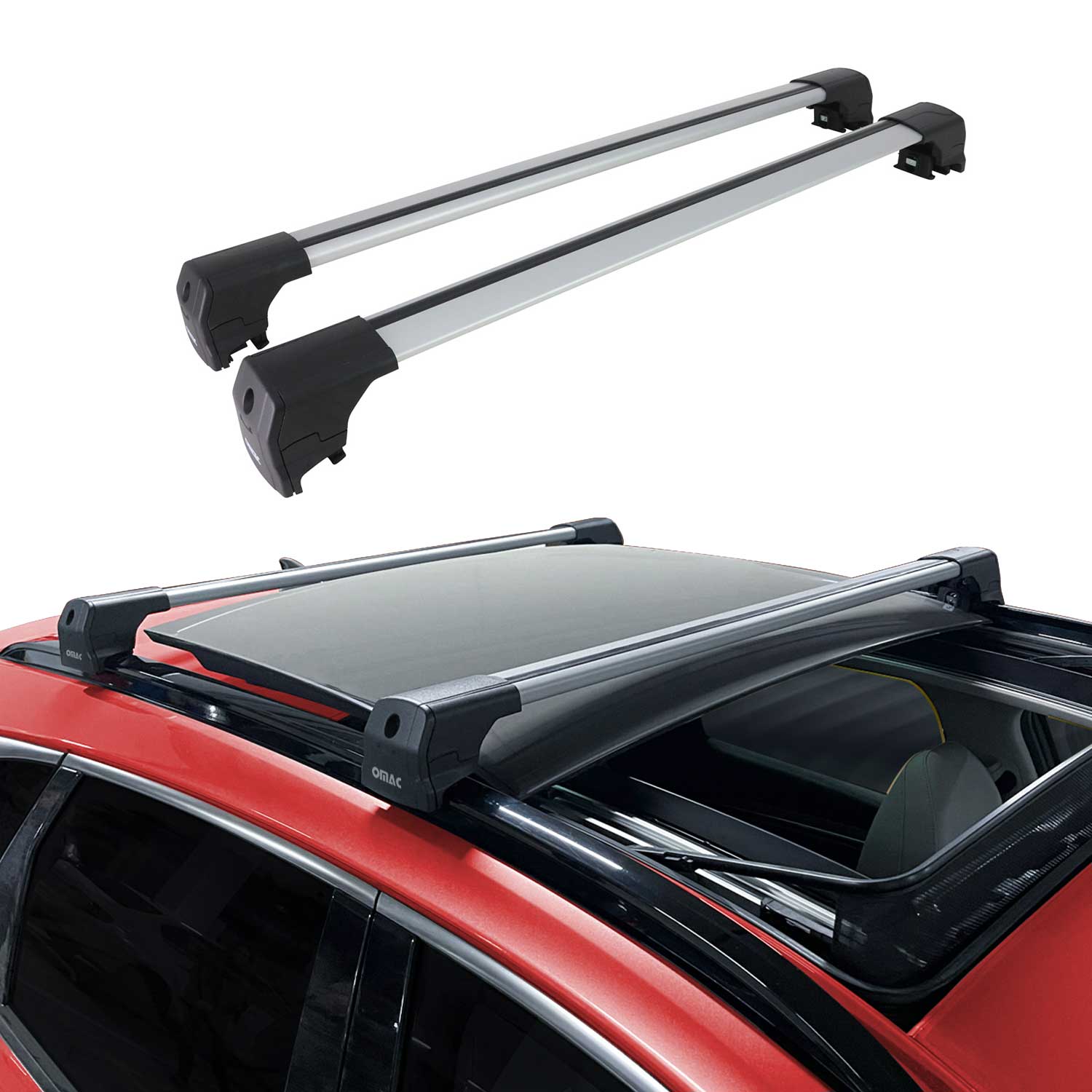 2014-2021 BMW 2 Series Active Tourer Roof Rack Cross Bars Silver