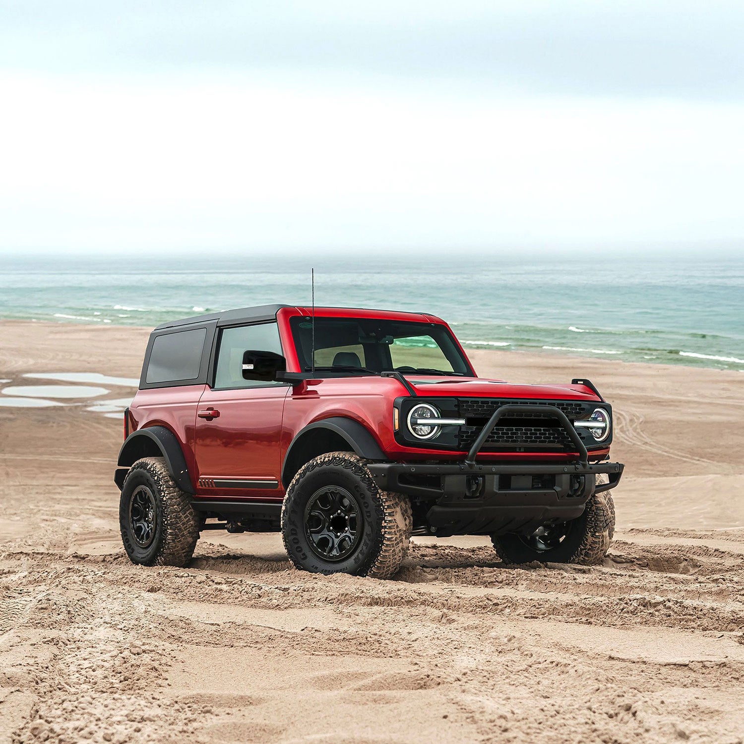 2021-2024 Ford Bronco Mirror Cover Caps Gloss Black 2Pcs ABS Plastic
