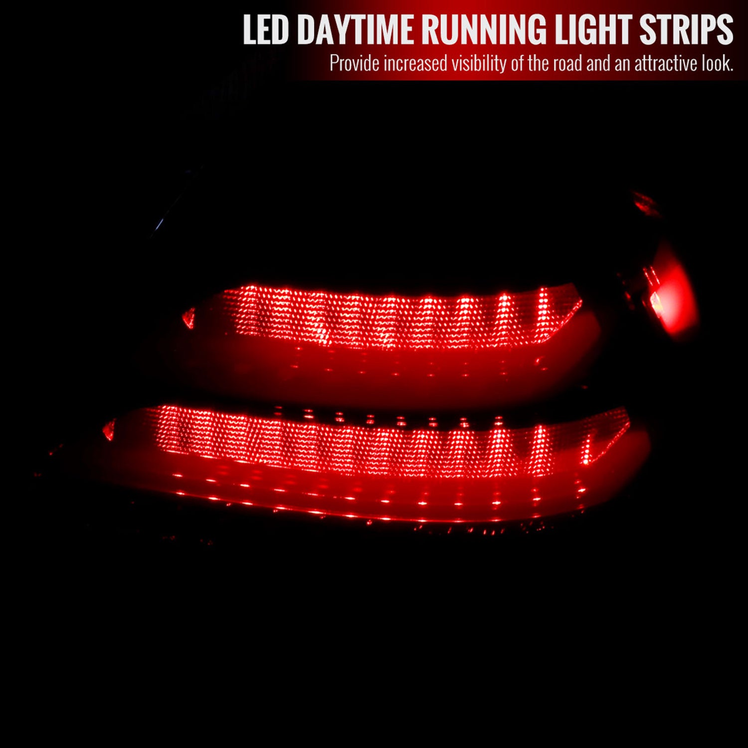 2001-2004 Mercedes Benz W203 C-Class Signal LED Tail Lights Glossy Black Dark