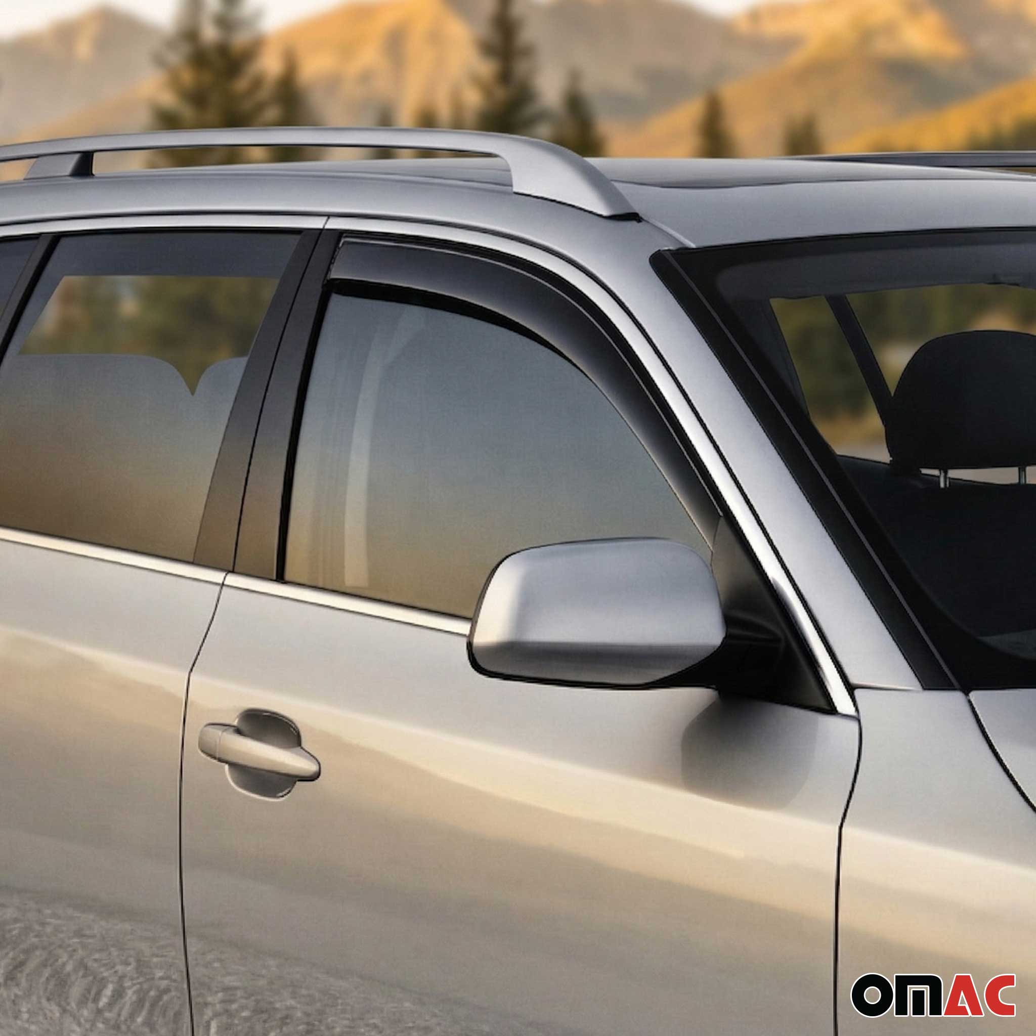 2004-2010 BMW 5 Series E60 E61 Sedan Touring Window Visor Vent Rain Deflector 2Pcs Smoke