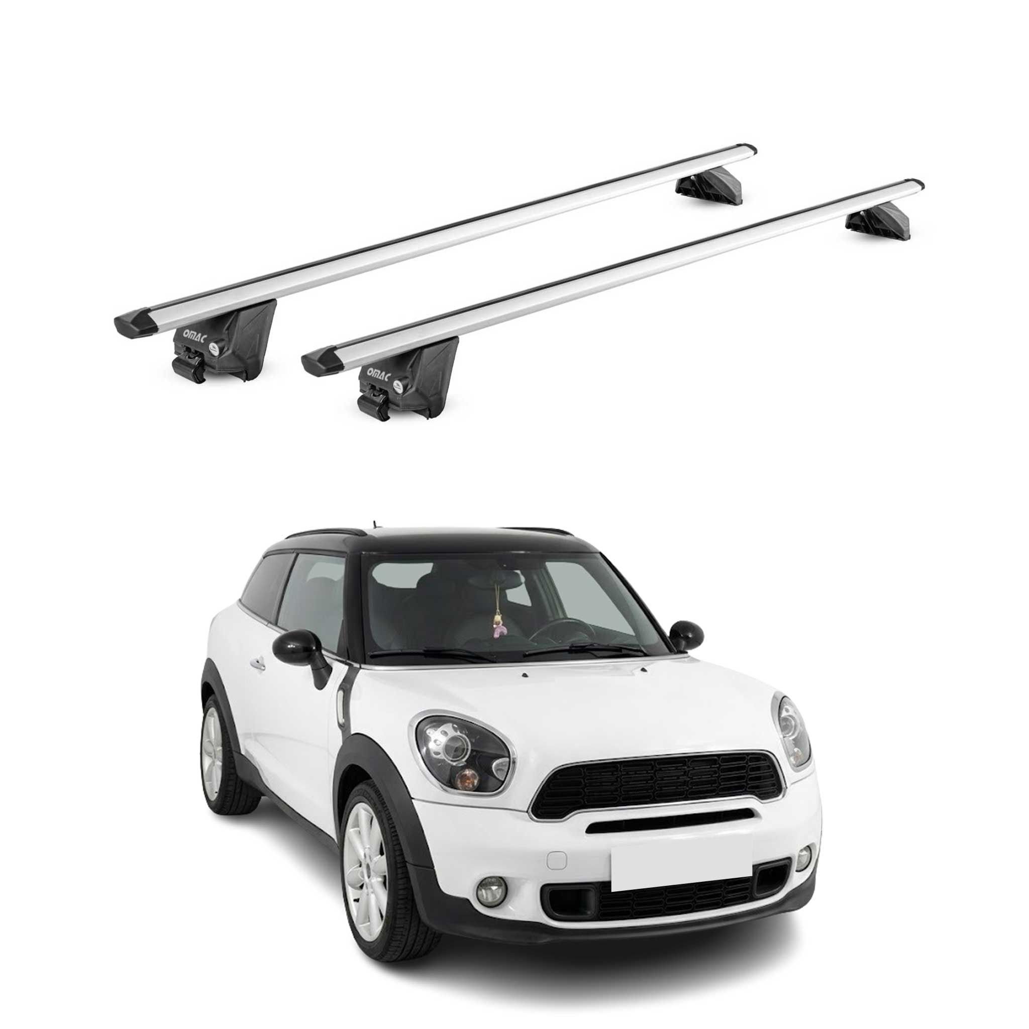 Roof Rack Cross Bars for Mini Cooper Paceman R61 2013-2016 Aluminium Grey 2 Pcs