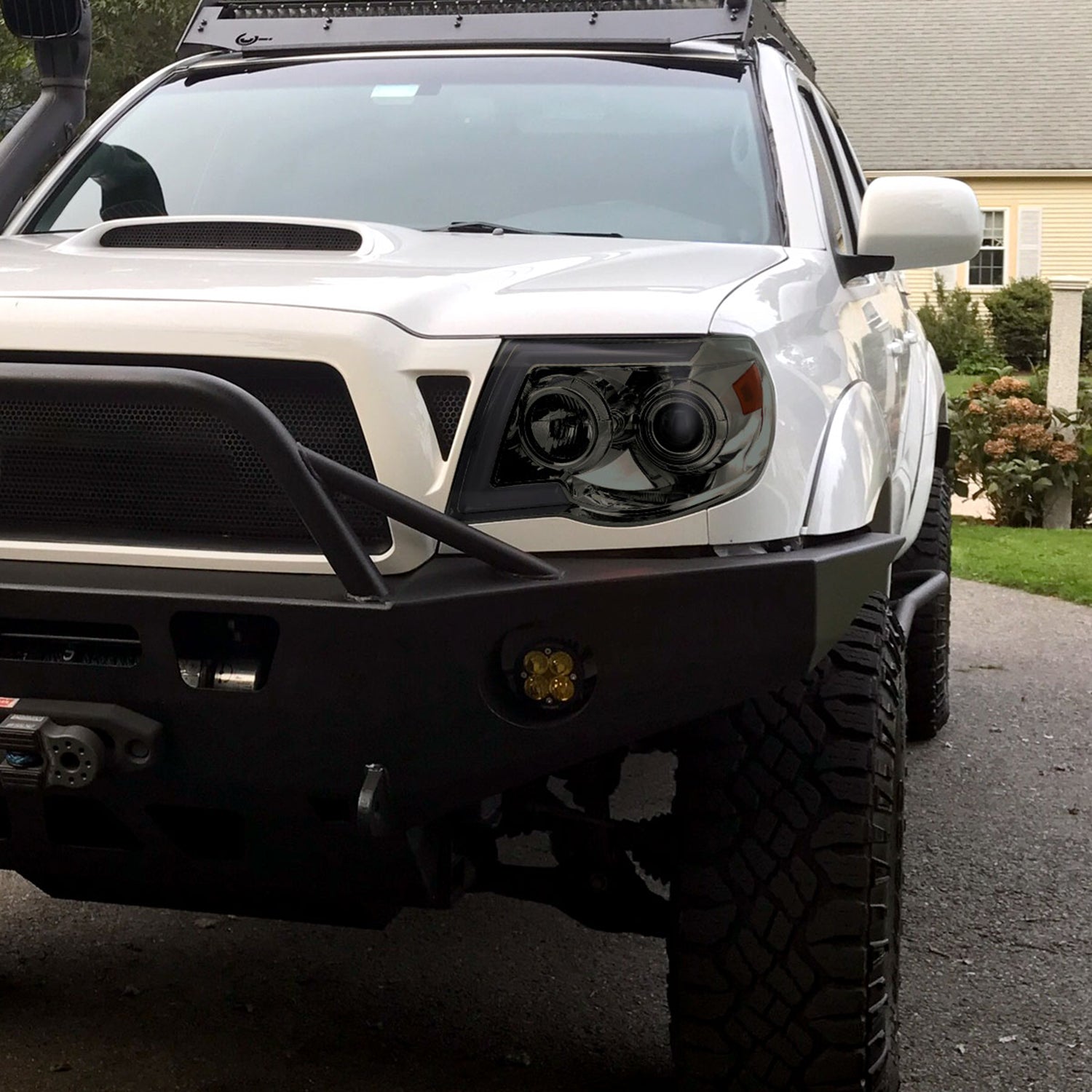 2005-2011 Toyota Tacoma LED Bar Projector Headlights Turn Signal Lights Smoke