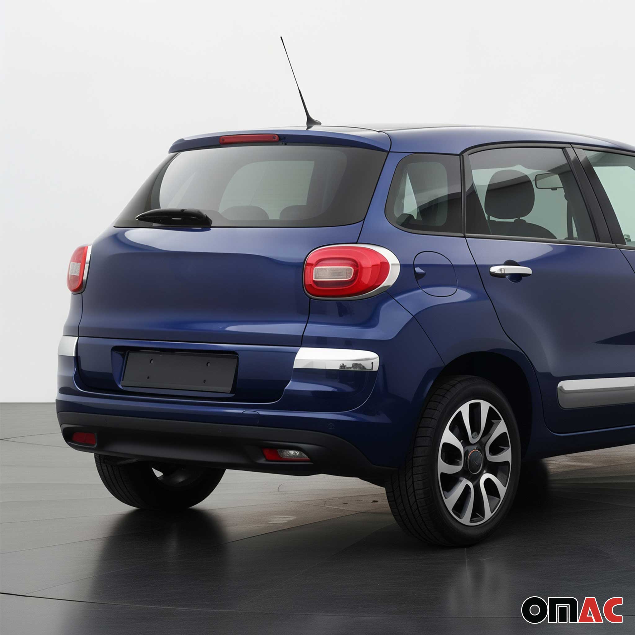 2018-2020 Fiat 500L Rear Trunk Molding Trim Stainless Steel Silver 2 Pcs