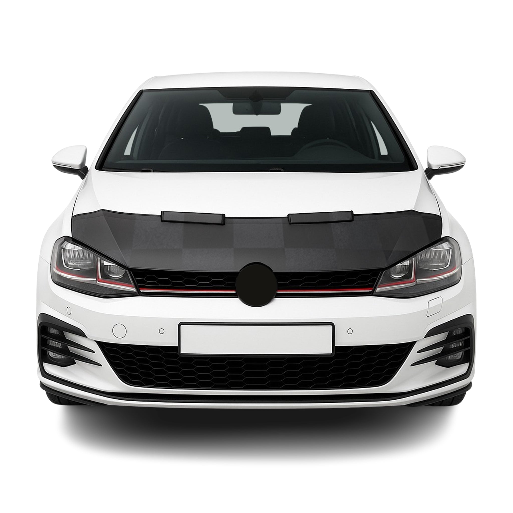 2015-2021 VW Golf Mk7 Car Bonnet Mask Hood Bra Black Chequered 1 Pc
